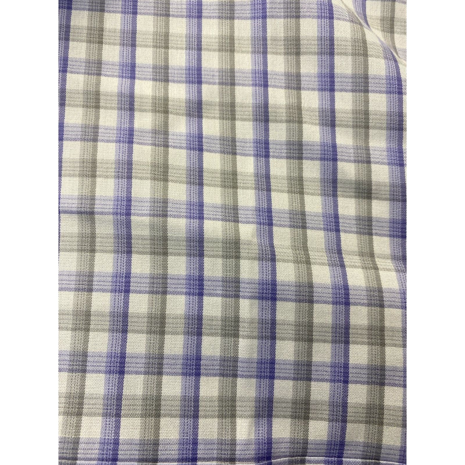 Tasso Elba Tasso Elba Men's Cotton Button-Up Shirt Lavender Check XL Long Sleeve Collared Regular Fit Classic Designer Size US XL / EU 56 / 4 - 4 Thumbnail