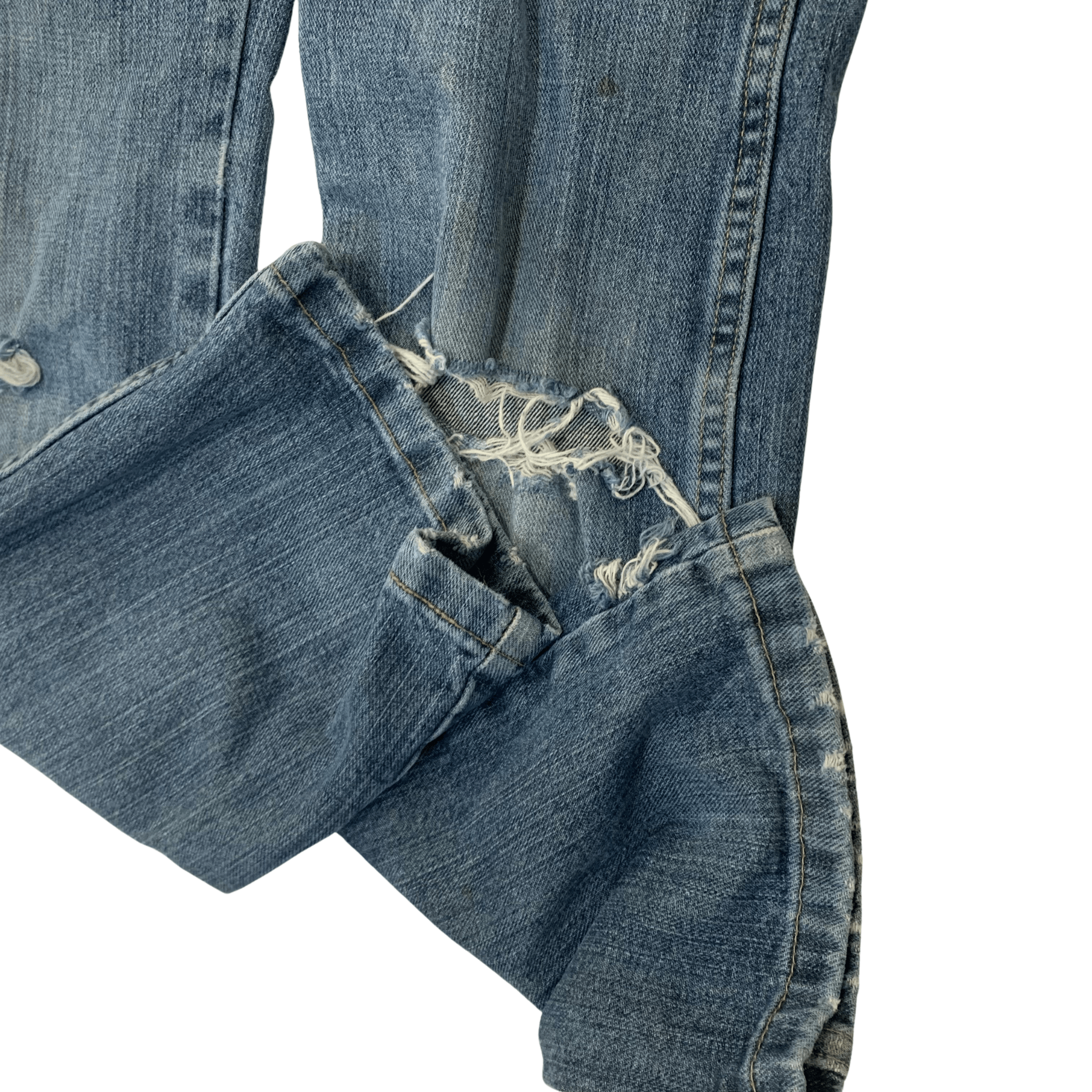 Wrangler Distressed Relaxed Straight Leg Jeans | 22" | Wrangler Retro Size 22" - 8 Thumbnail