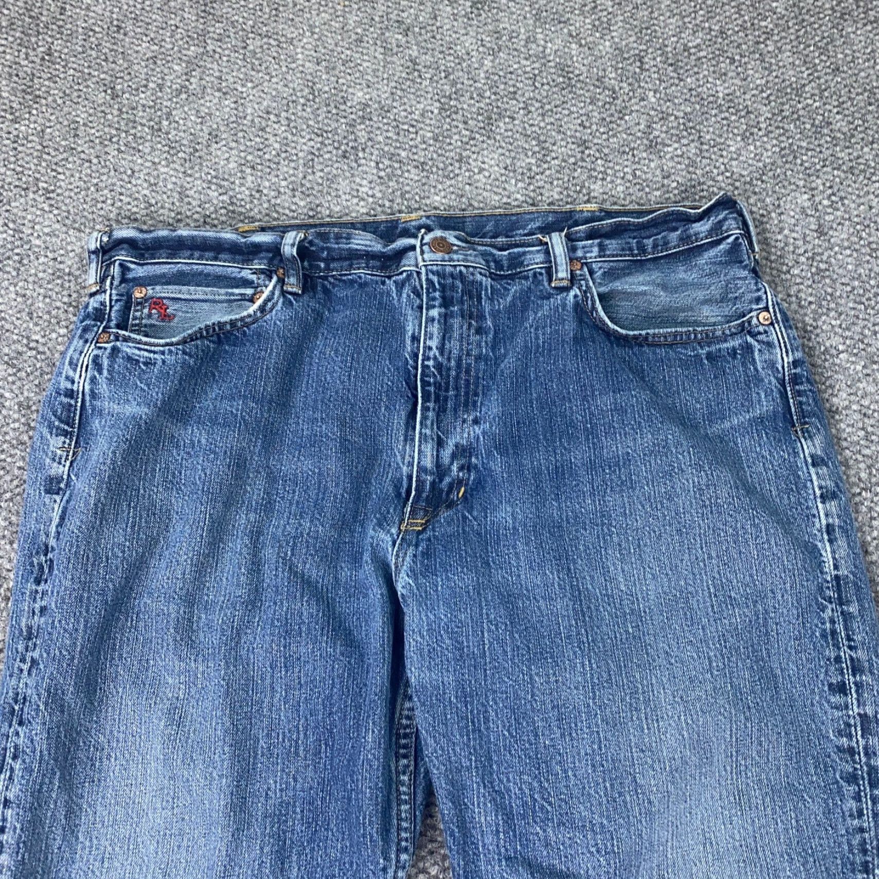Polo Ralph Lauren VTG Polo Ralph Lauren Hampton Relaxed Straight Jeans Mens 40x30 Faded Stretch Size US L / EU 52-54 / 3 - 2 Thumbnail