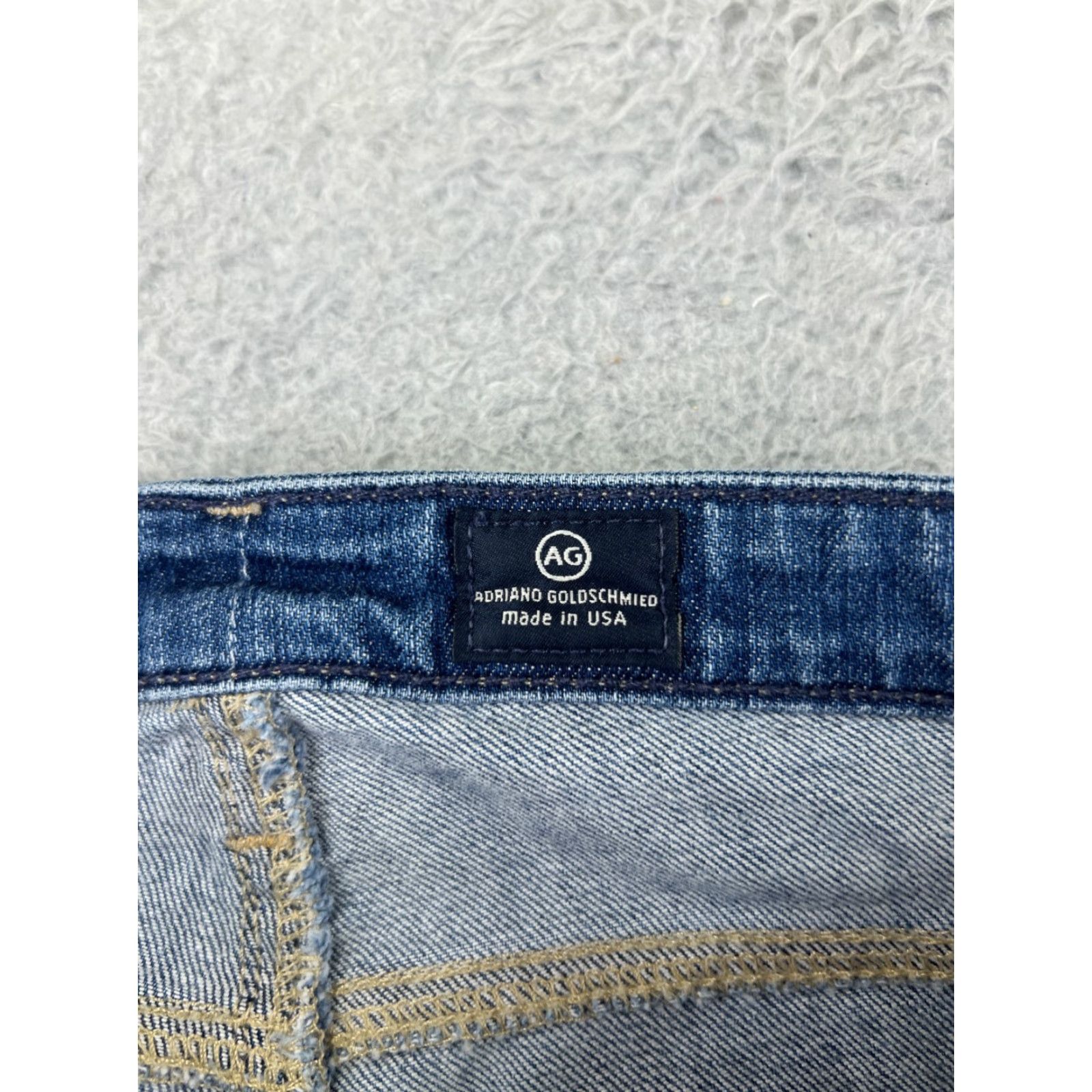 Vintage AG Adriano Goldschmied Jeans Womens 26 Blue Denim Straight Leg Cotton Blend Size 26" / US 2 / IT 38 - 3 Thumbnail