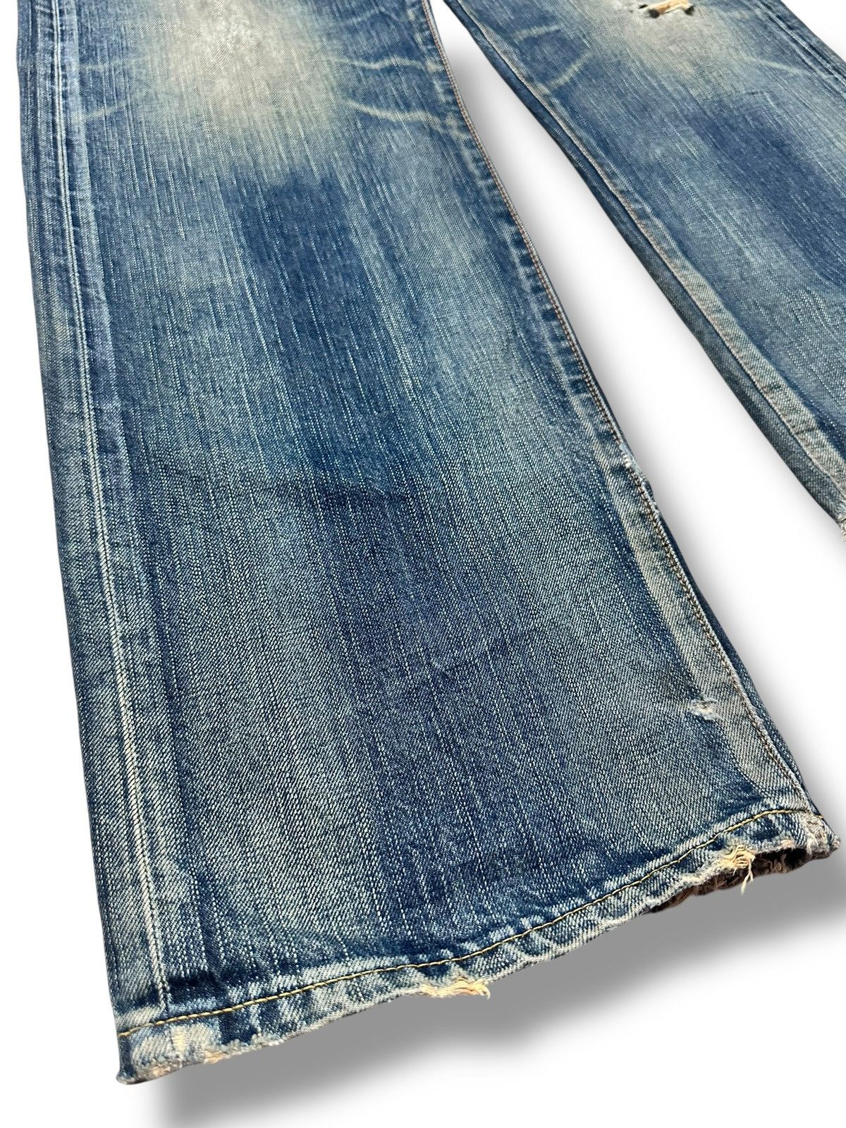 Edwin Edwin 504 Vintage Distressed Straight Jeans With Faded Wash Size US 36 / EU 52 - 12 Thumbnail