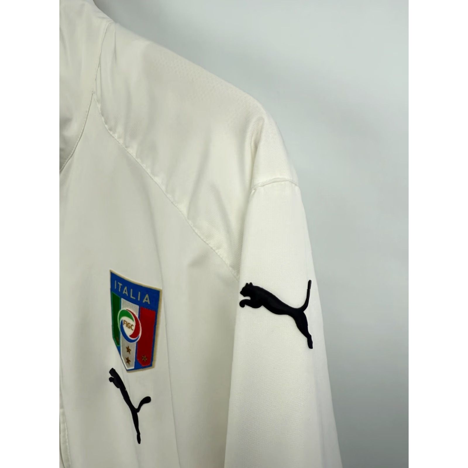 Puma VINTAGE Puma Italy Soccer Jersey Zip Jacket Retro Rare XL White Mens Jacket Size US XL / EU 56 / 4 - 6 Thumbnail