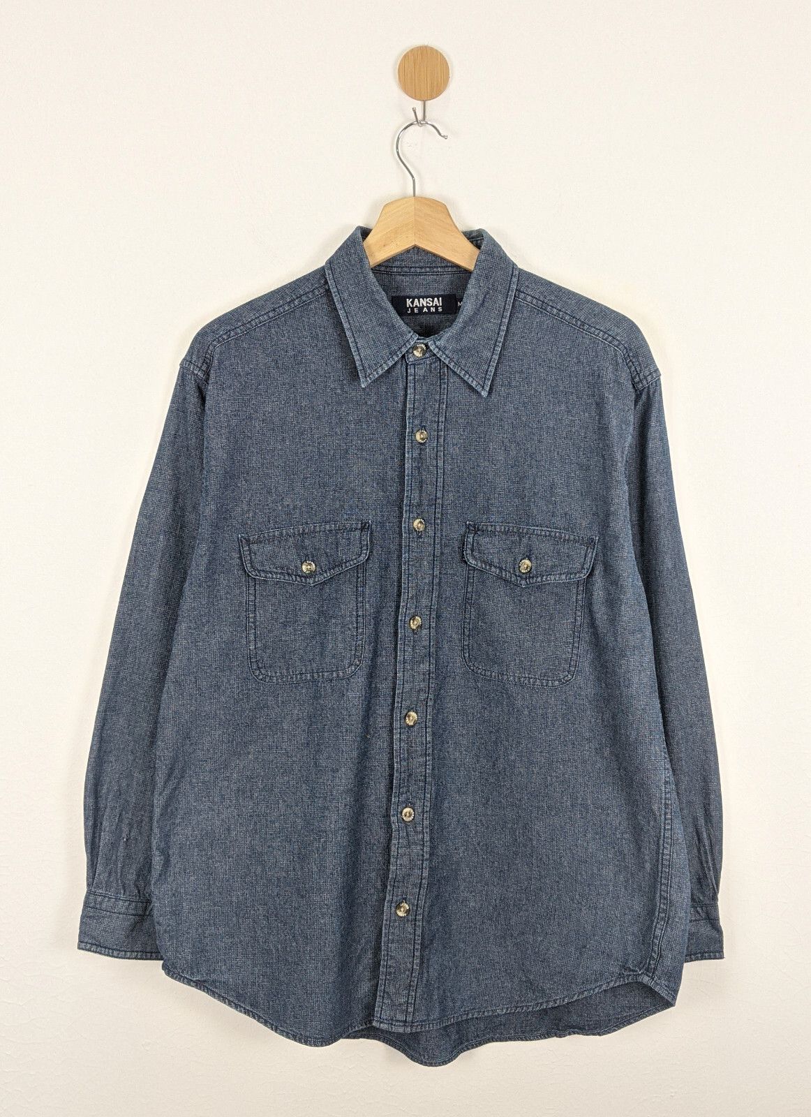 Kansai Yamamoto Vintage 90’ Kansai Yamamoto Denim Jeans shirt Size US M / EU 48-50 / 2 - 1 Thumbnail
