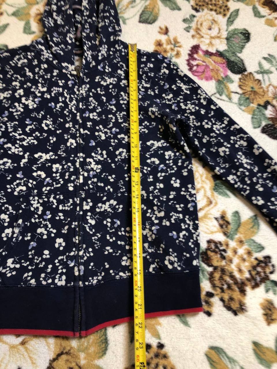 Polo Ralph Lauren Kids Polo Ralph Lauren dark blue micro floral zip up hoodie Size US XS / EU 42 / 0 - 8 Thumbnail