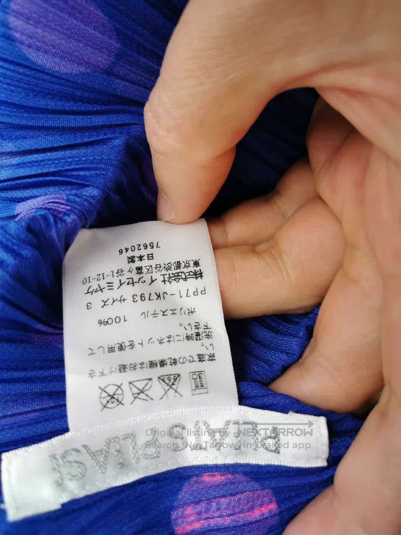 Issey Miyake Issey Miyake Blue-Purple Gradient with Plum Purple Polka D Size L / US 10 / IT 46 - 4 Thumbnail