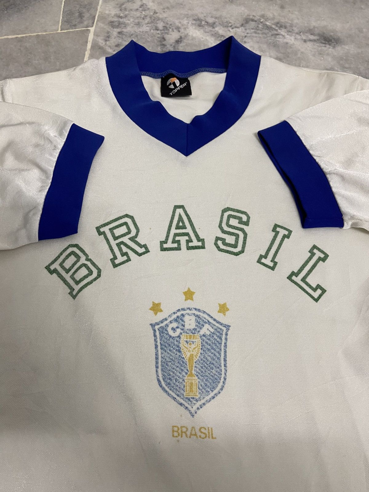 Topperz Rare Vintage BRAZIL Football Shirt Topper Size US M / EU 48-50 / 2 - 2 Thumbnail