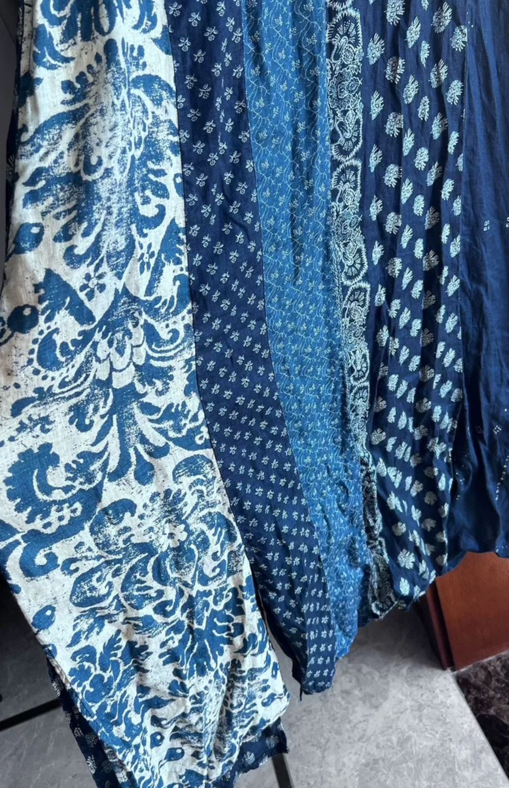 Kapital Kapital blue dyed floral bone patchwork dress2412-Nextarrow Size S / US 4 / IT 40 - 3 Thumbnail