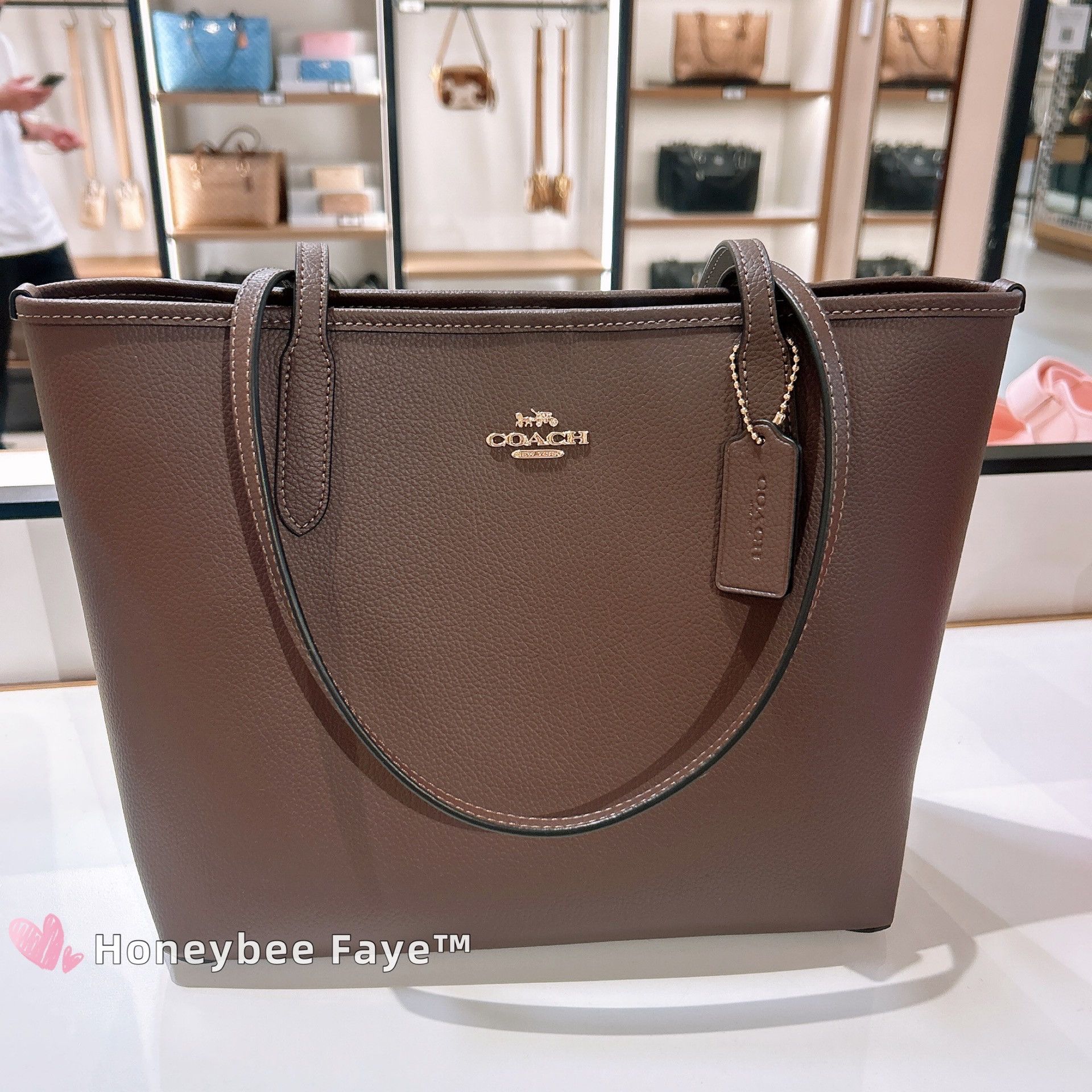 Coach Medium City Tote Bag CDX83 Gold/Maple Size ONE SIZE - 1 Thumbnail