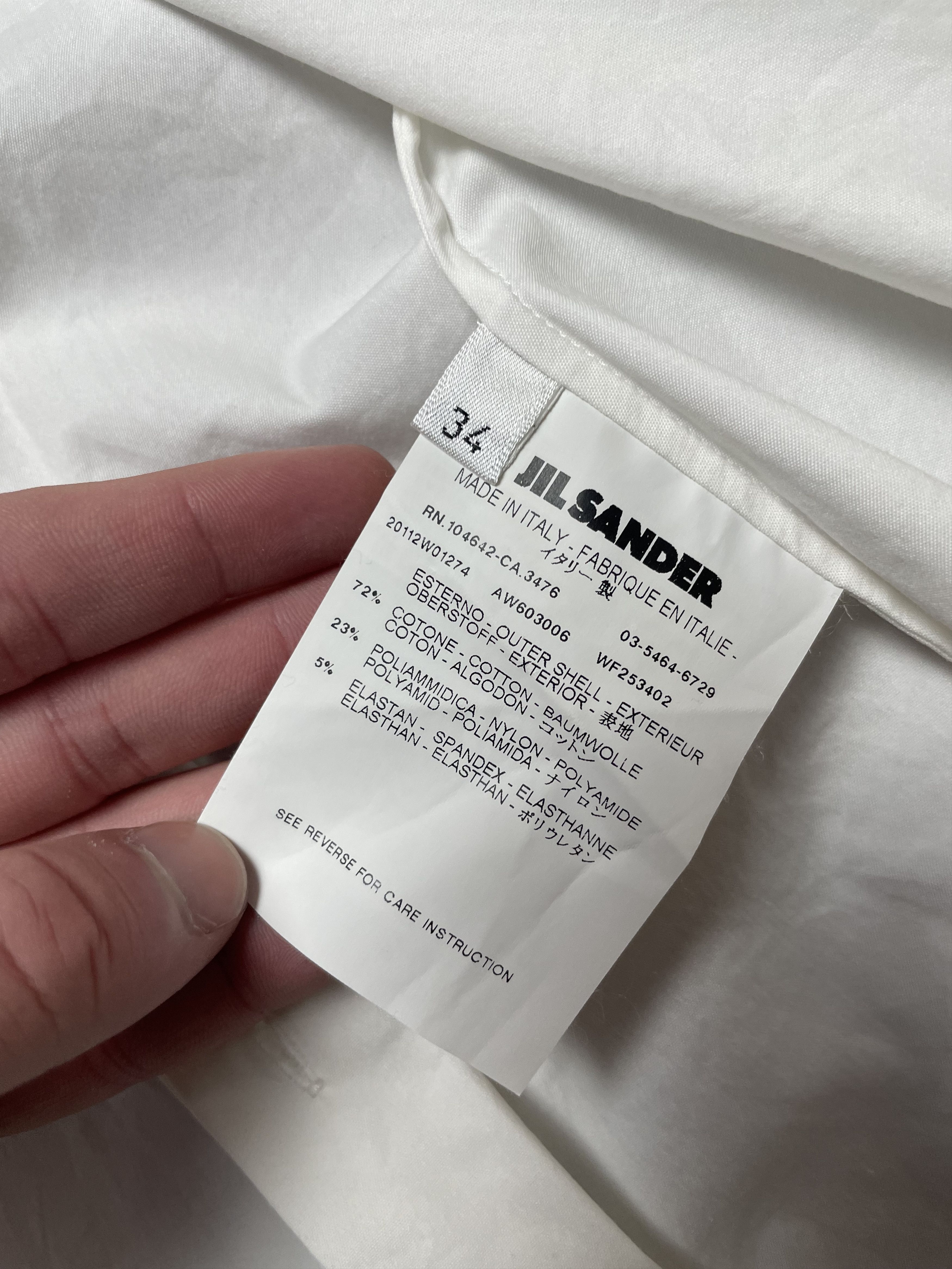 Jil Sander Jil Sander Tailored White Poplin Shirt Made In Italy Size XXS / US 00 / IT 34 - 7 Thumbnail