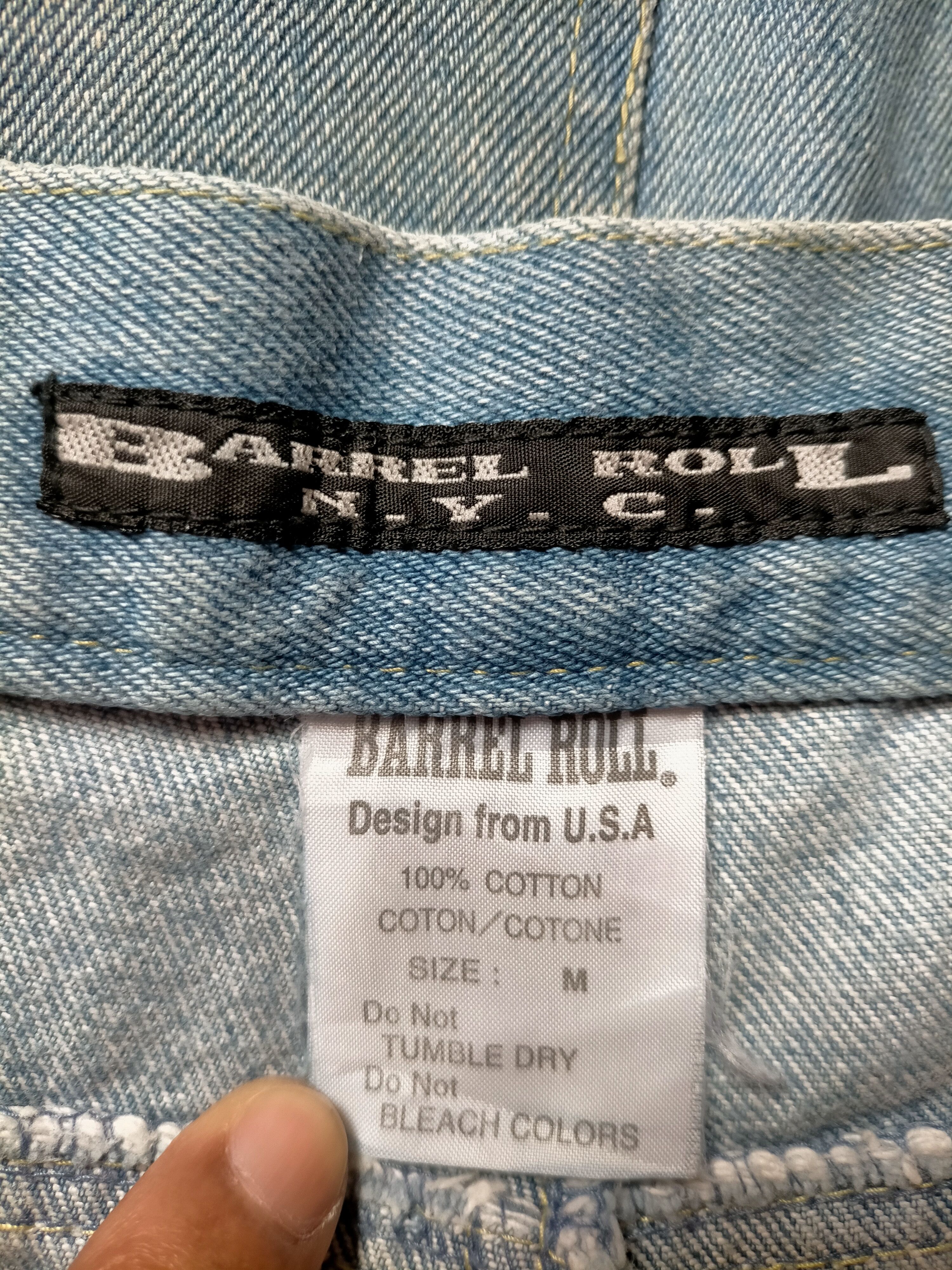JNCO × Japanese Brand Barrel Roll N.y.c Baggy Double Pocket Hip Hop Style Size US 31 - 18 Thumbnail
