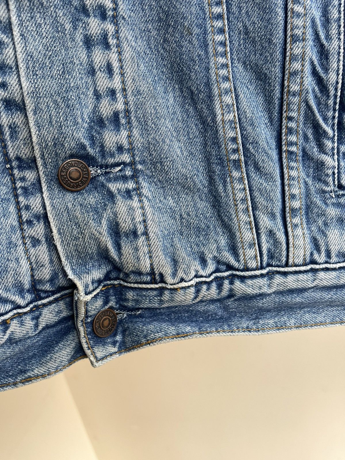 Levi's Type 3 Flannel Blanked Lined Washed Denim Trucker Jacket 90s Size US M / EU 48-50 / 2 - 19 Thumbnail