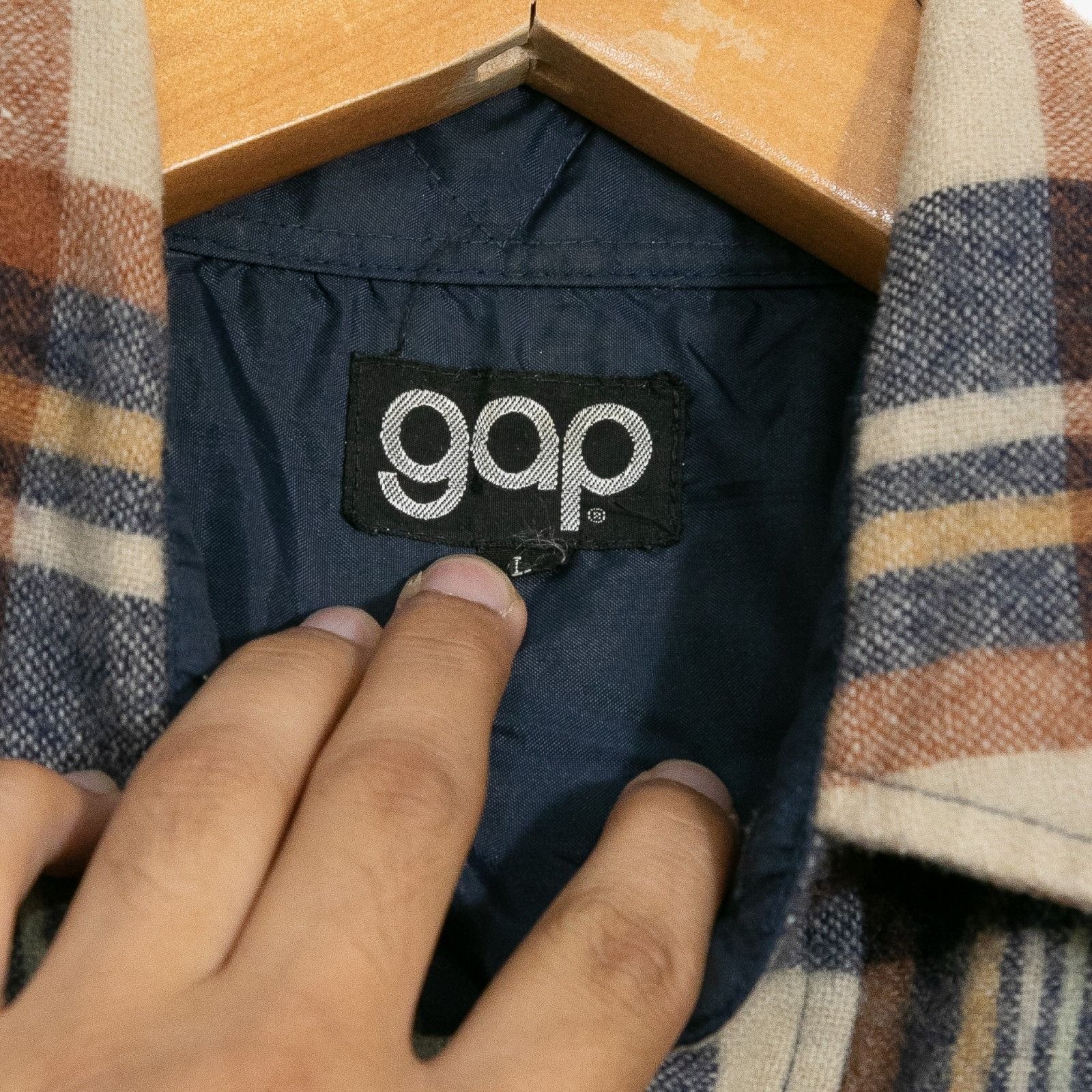 Gap Vintage 80s Gap Wool Blend Flannel Button Up Shirt Large Size US L / EU 52-54 / 3 - 4 Thumbnail