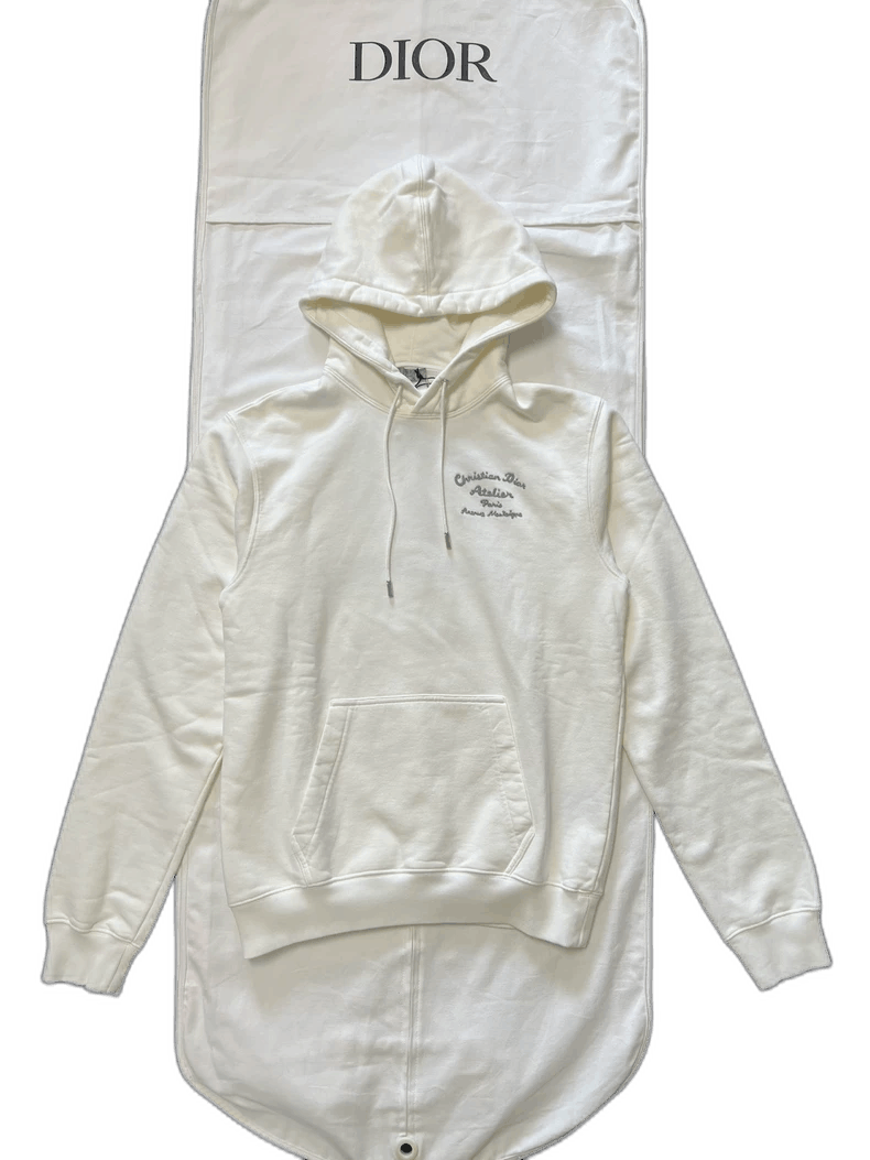 Dior Dior White Logo Hooded Sweatshirt-2507
