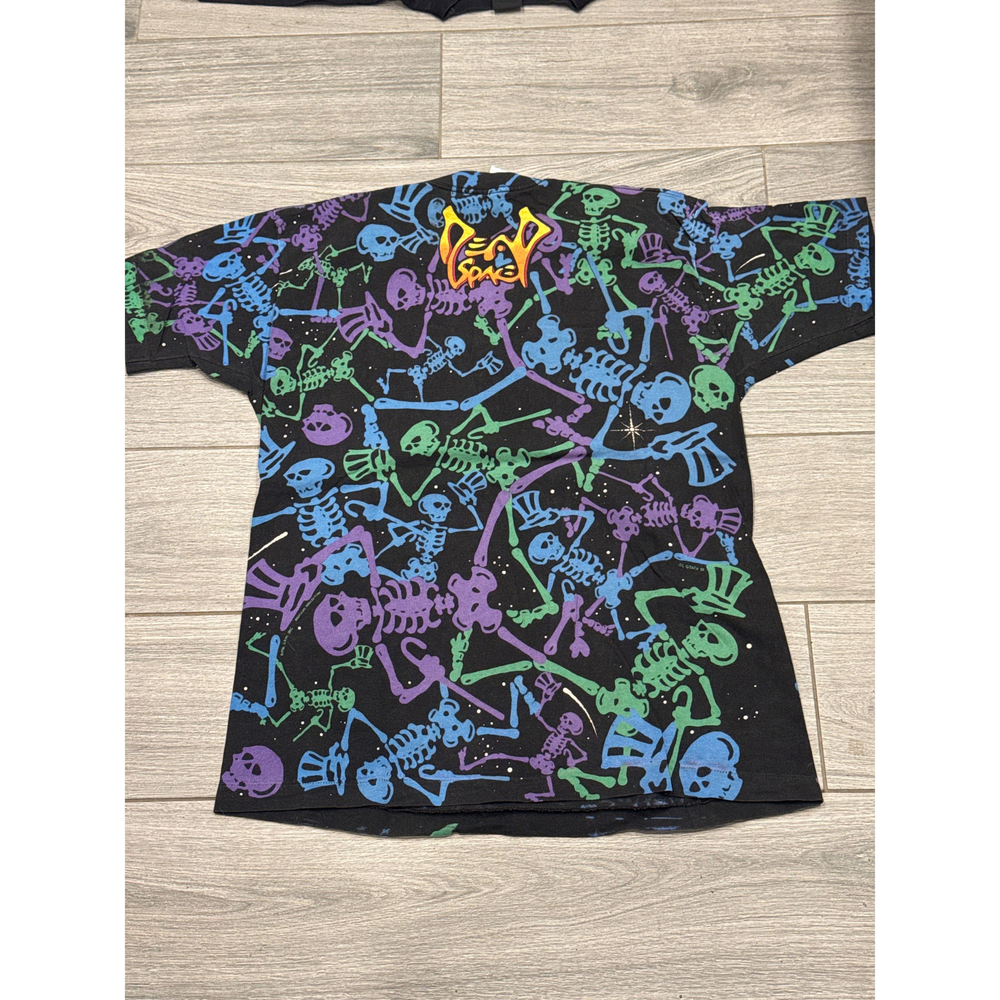 Other 1992 Grateful Dead Skeleton Dead Space AOP Black FOTL T-Shir Size US XL / EU 56 / 4 - 3 Thumbnail