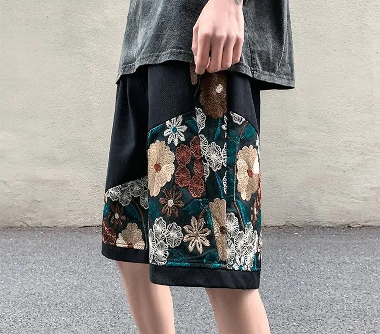 Japanese Brand × Vintage Vintage Embroidered Floral Men's Shorts Pant Size US 38 / EU 54 - 3 Thumbnail