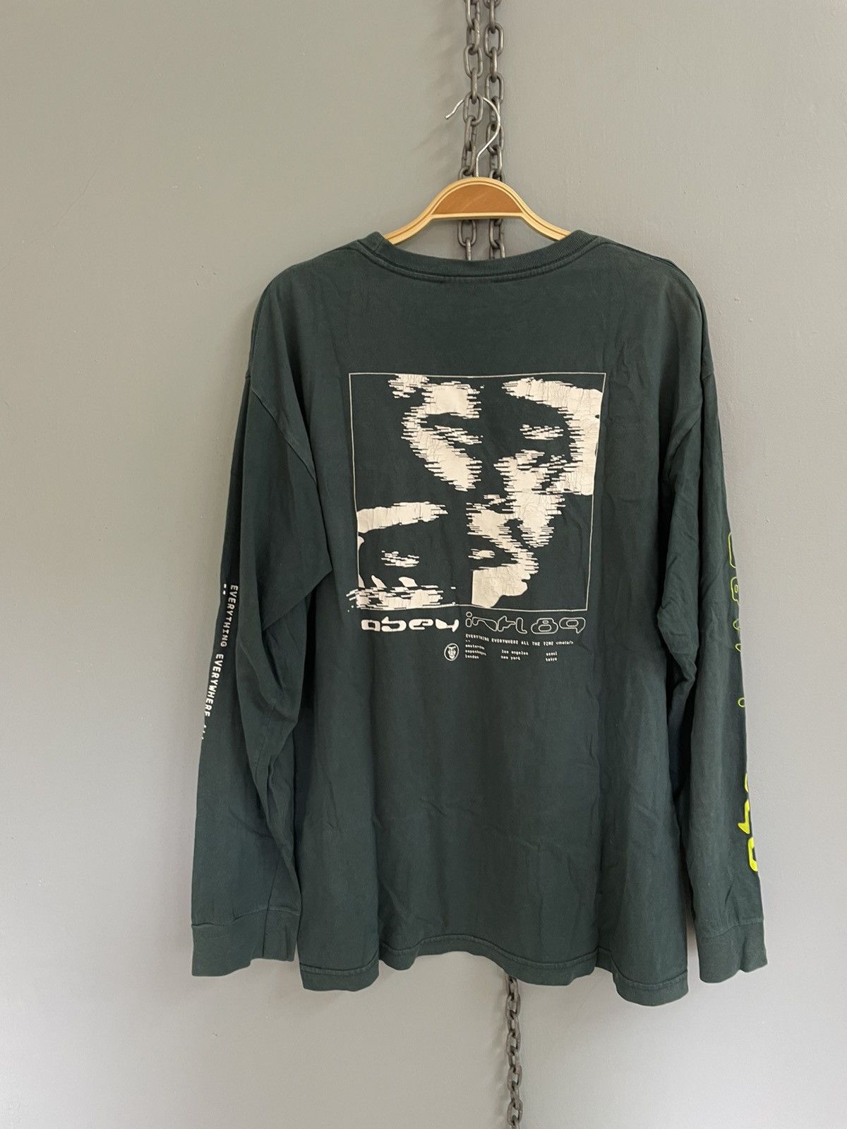 Obey Obey Aphex Twin design long sleeve t shirt Size US L / EU 52-54 / 3 - 2 Thumbnail