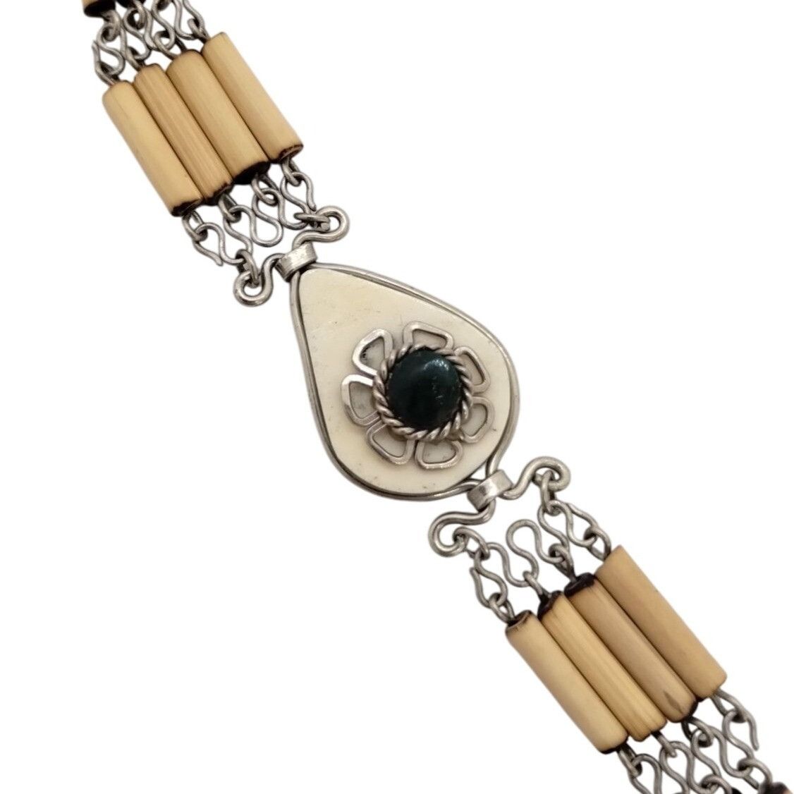 Other Vintage Bohemian Teardrop Link Bracelet with Natural Stone a Size ONE SIZE - 4 Thumbnail