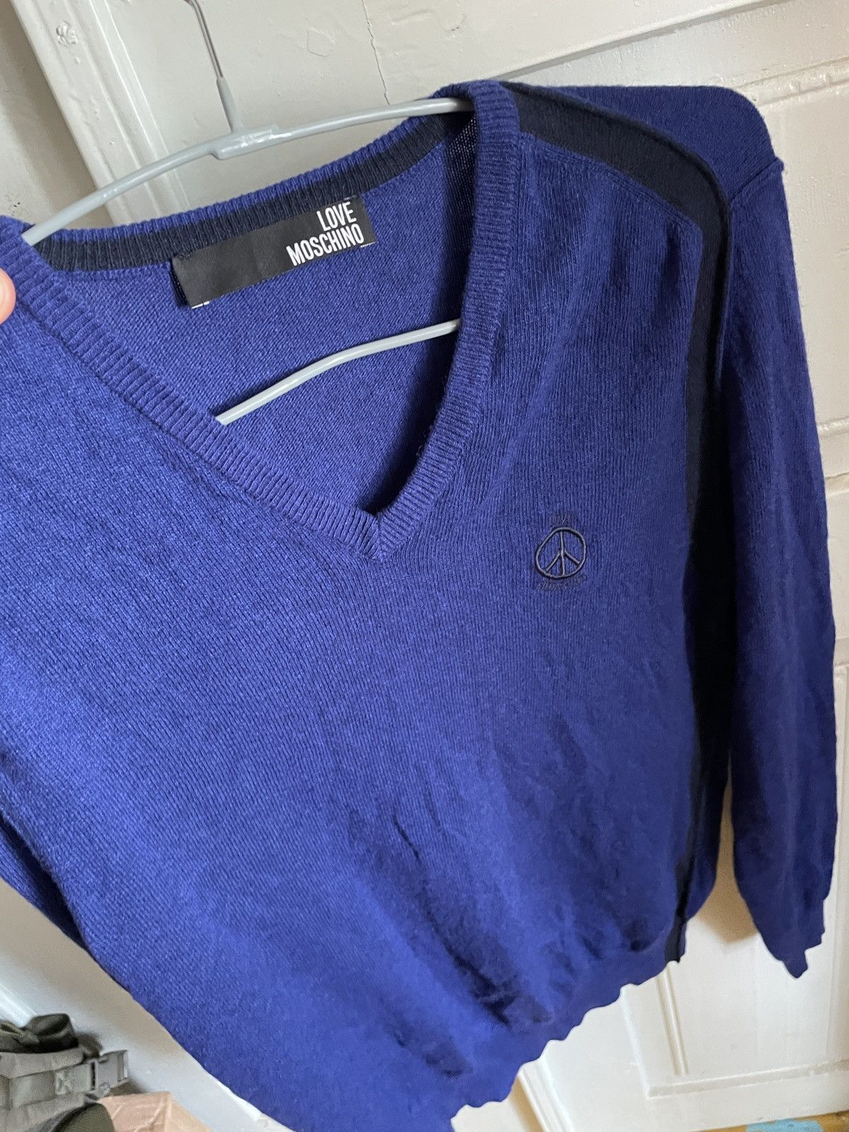 Moschino Love Moschino Men’s Blue Wool Cashmere Sweater Size US S / EU 44-46 / 1 - 15 Thumbnail