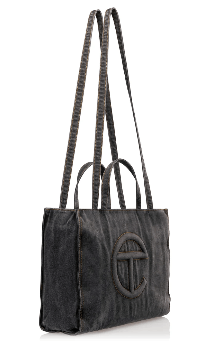 Telfar Medium Denim Shopper - Black Size ONE SIZE - 2 Thumbnail