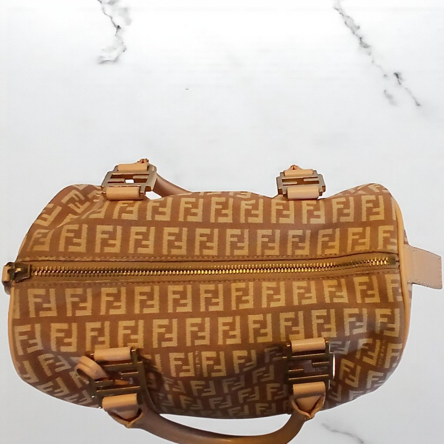 Fendi Fendi Zucchino Mini Boston Pink Handbag Size ONE SIZE - 6 Thumbnail