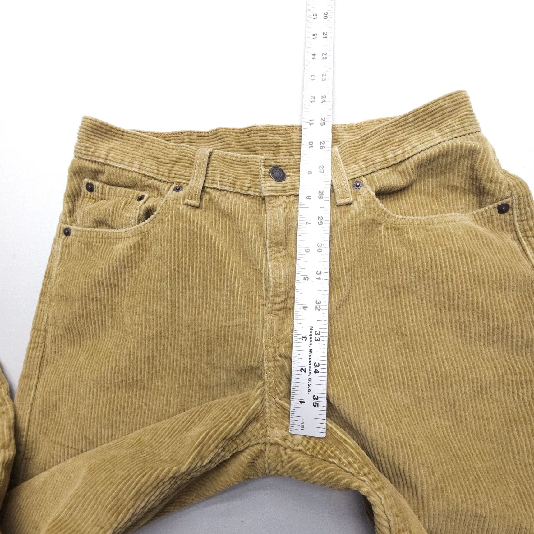 Levi's Levi's Jeans Womens 29 30 Tan Cotton Corduroy Classic Straight Denim Size 29" - 6 Thumbnail