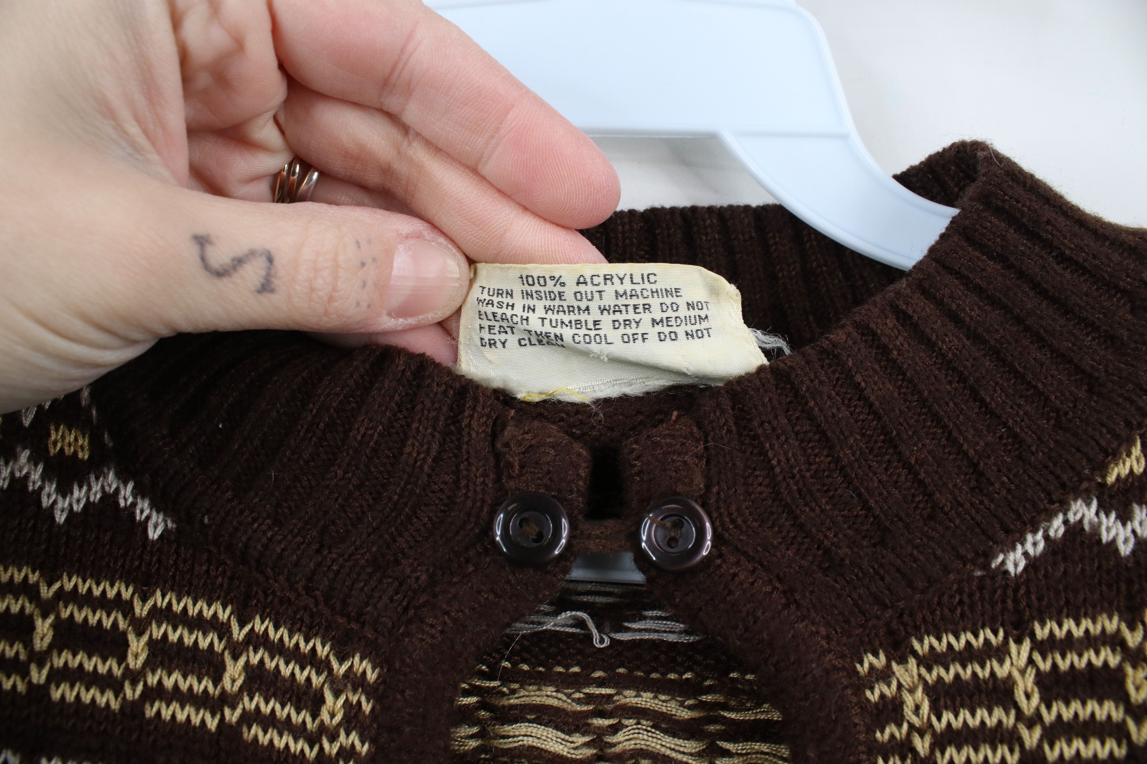 Vintage Vintage 60s 70s Mid Century Modern MCM Knit Sweater Size S / US 4 / IT 40 - 6 Thumbnail