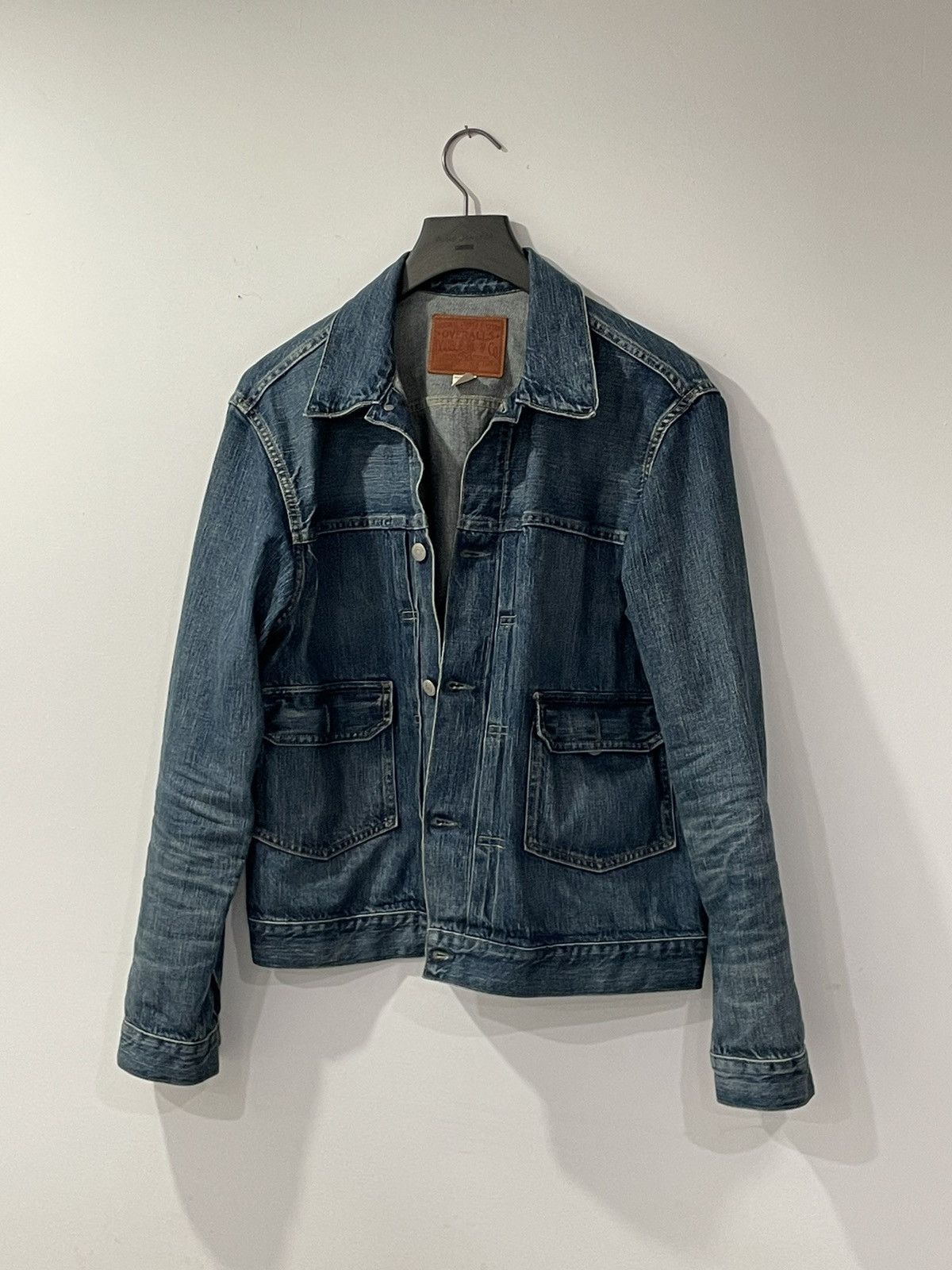 image of Rrl Ralph Lauren Overdale Indigo Denim Trucker Jacket in Blue, Men's (Size Large)