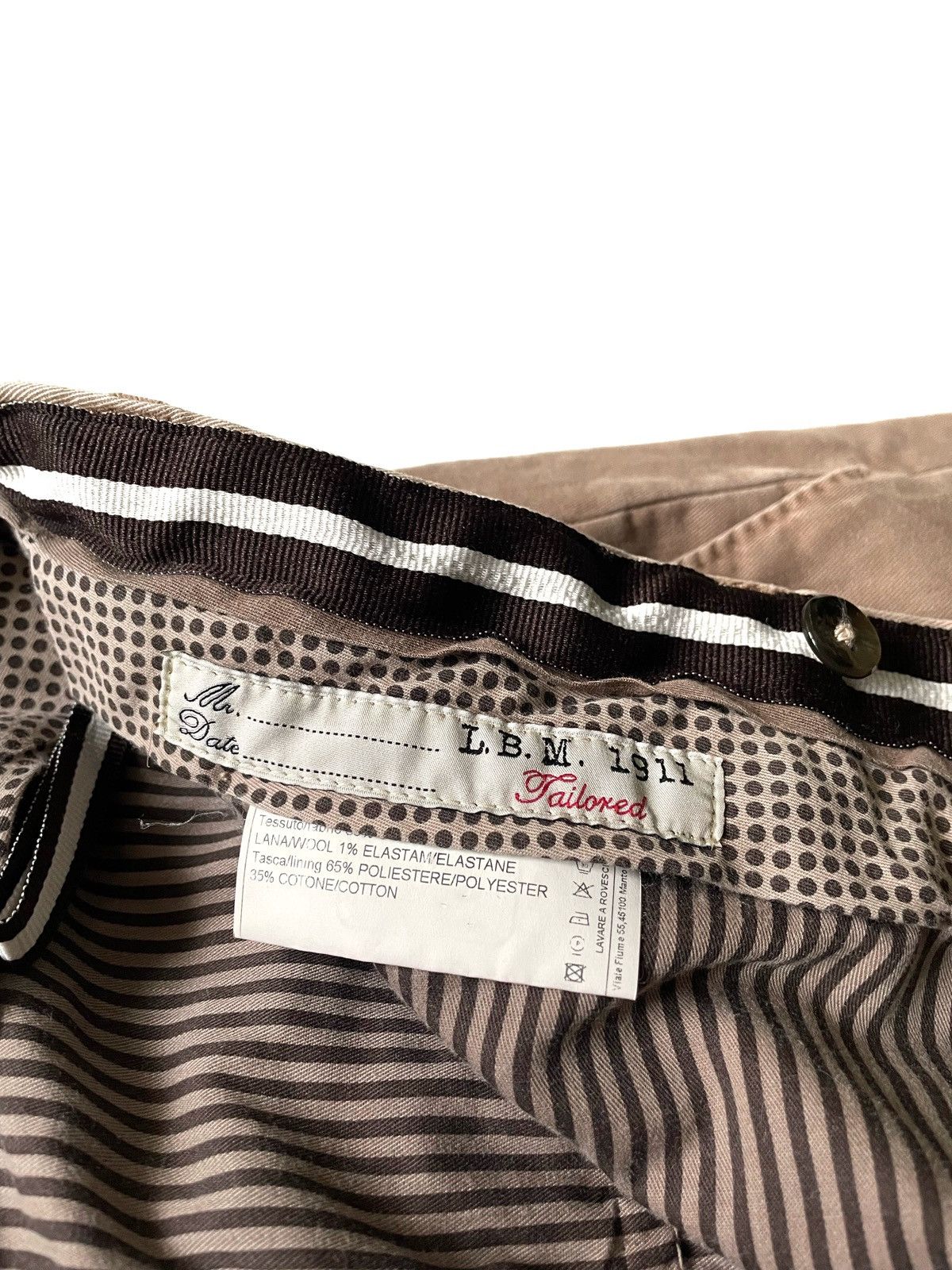 L.B.M. 1911 LBM 1911 Men Classic Cotton & Wool Slim Trousers Size 52/L Size US 34 / EU 50 - 8 Thumbnail