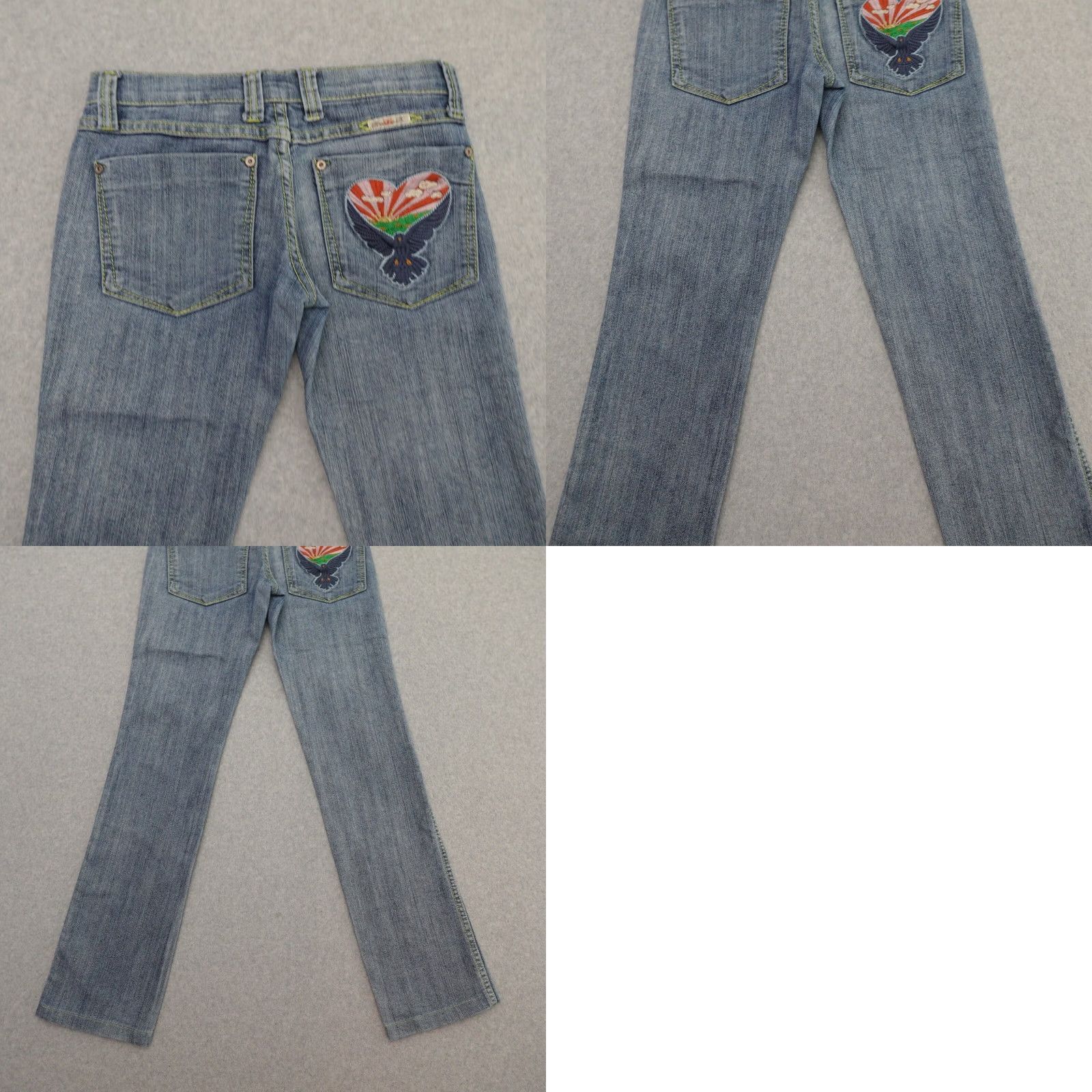 Vintage VINTAGE Frankie B Jeans Womens 26X33 Low-Rise Straight Embroidered Pockets Blue Denim Clothing Womens Jeans Size 26" / US 2 / IT 38 - 10 Thumbnail