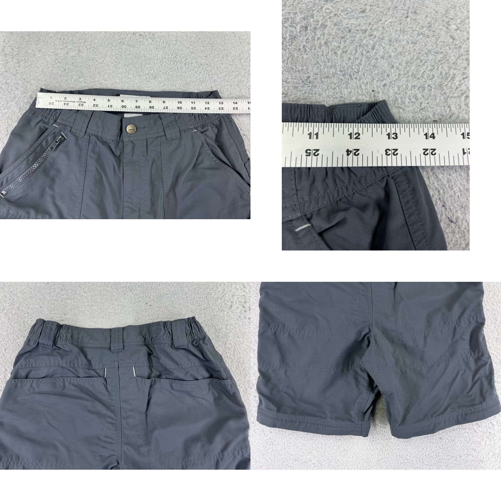 Vintage Columbia Cargo Shorts Men 30 Gray Nylon Zip Pockets Hiking, River, Kayak, Outdoor, 100% Nylon, Cargo, Regular Fit, Spring Summer Fall Winter, Gray Size US 30 / EU 46 - 9 Thumbnail