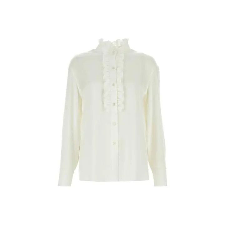 Alexander McQueen Alexander McQueen White Long Sleeve Button-Up Shirt 0079 Size M / US 6-8 / IT 42-44 - 1 Thumbnail