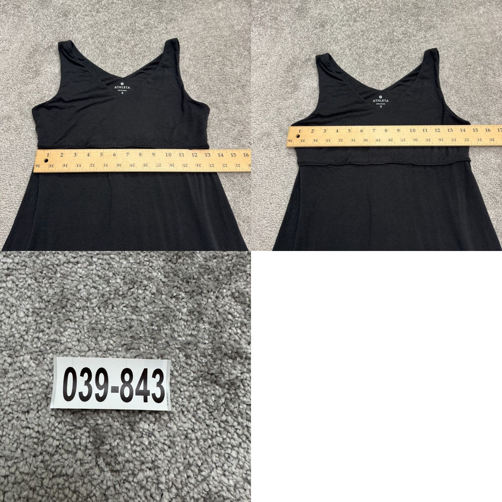 Athleta Athleta Sleeveless A-Line Tank Dress Womens Small Black V-Neck Modal Stretch Dress Size S / US 4 / IT 40 - 9 Thumbnail