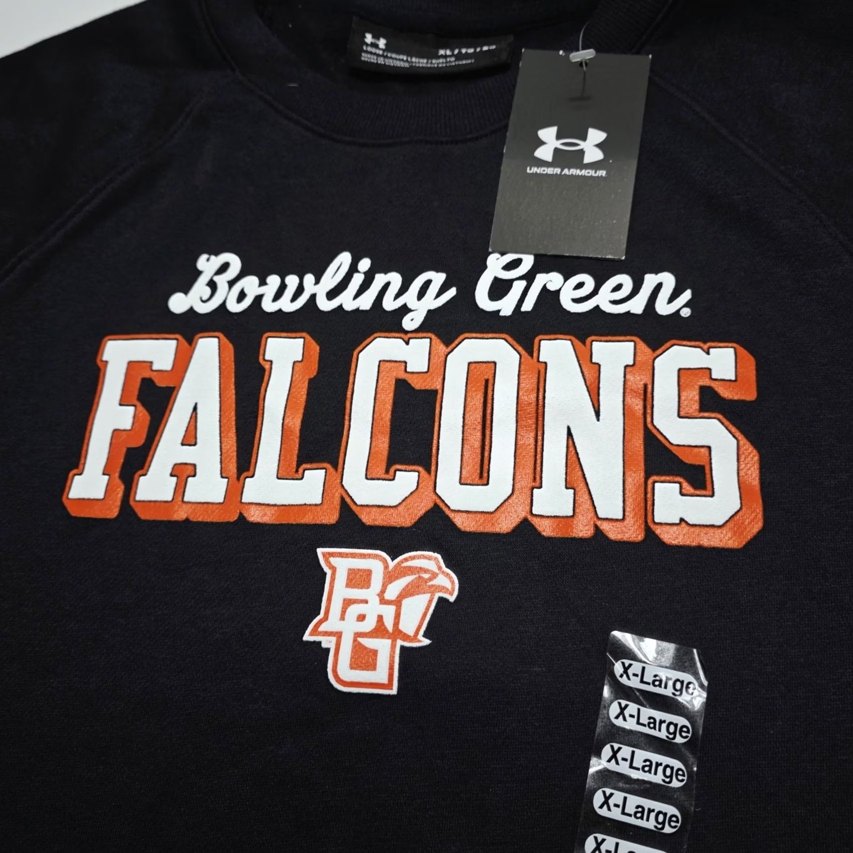 Under Armour Under Armour Sweatshirt Bowling Green Falcon Women's XL Loose Black Crew Neck Pullover NWT NCAA Sports Logo Size XL / US 12-14 / IT 48-50 - 7 Thumbnail