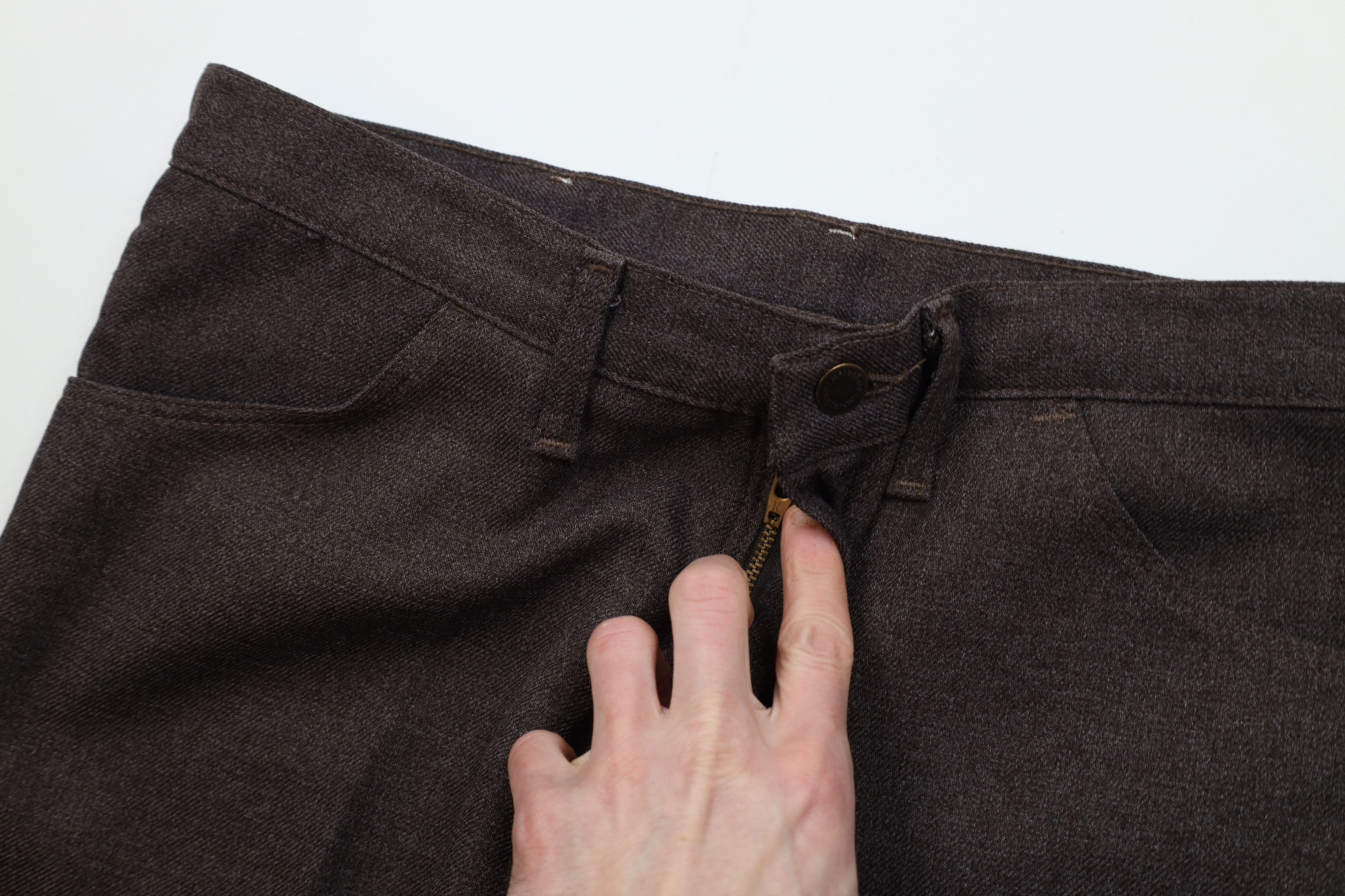Wrangler Vintage 90s Wrangler Flare Wide Leg Chino Pants Brown USA Size US 36 / EU 52 - 7 Thumbnail
