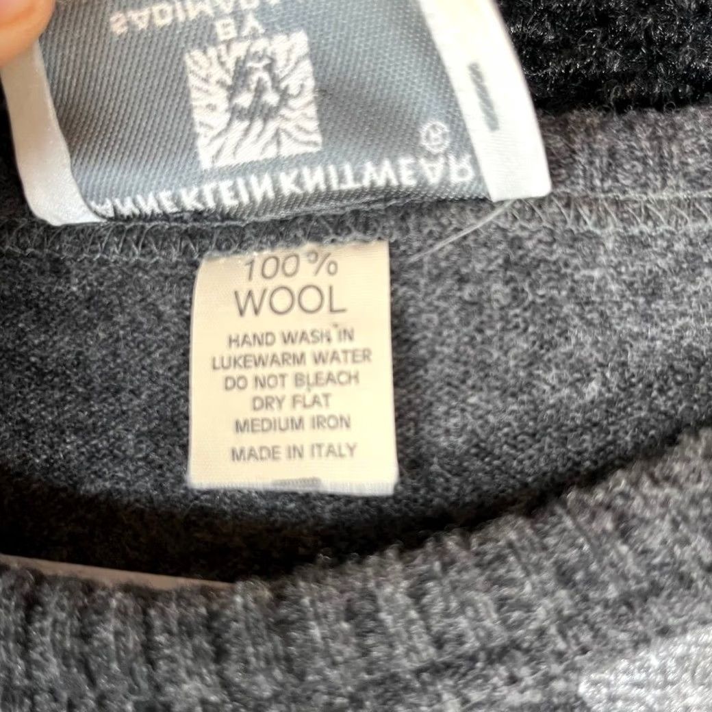 Anne Klein VINTAGE Anne Klein Sweater Gray 100% Wool Polka Dot Womens Medium Size M / US 6-8 / IT 42-44 - 4 Thumbnail