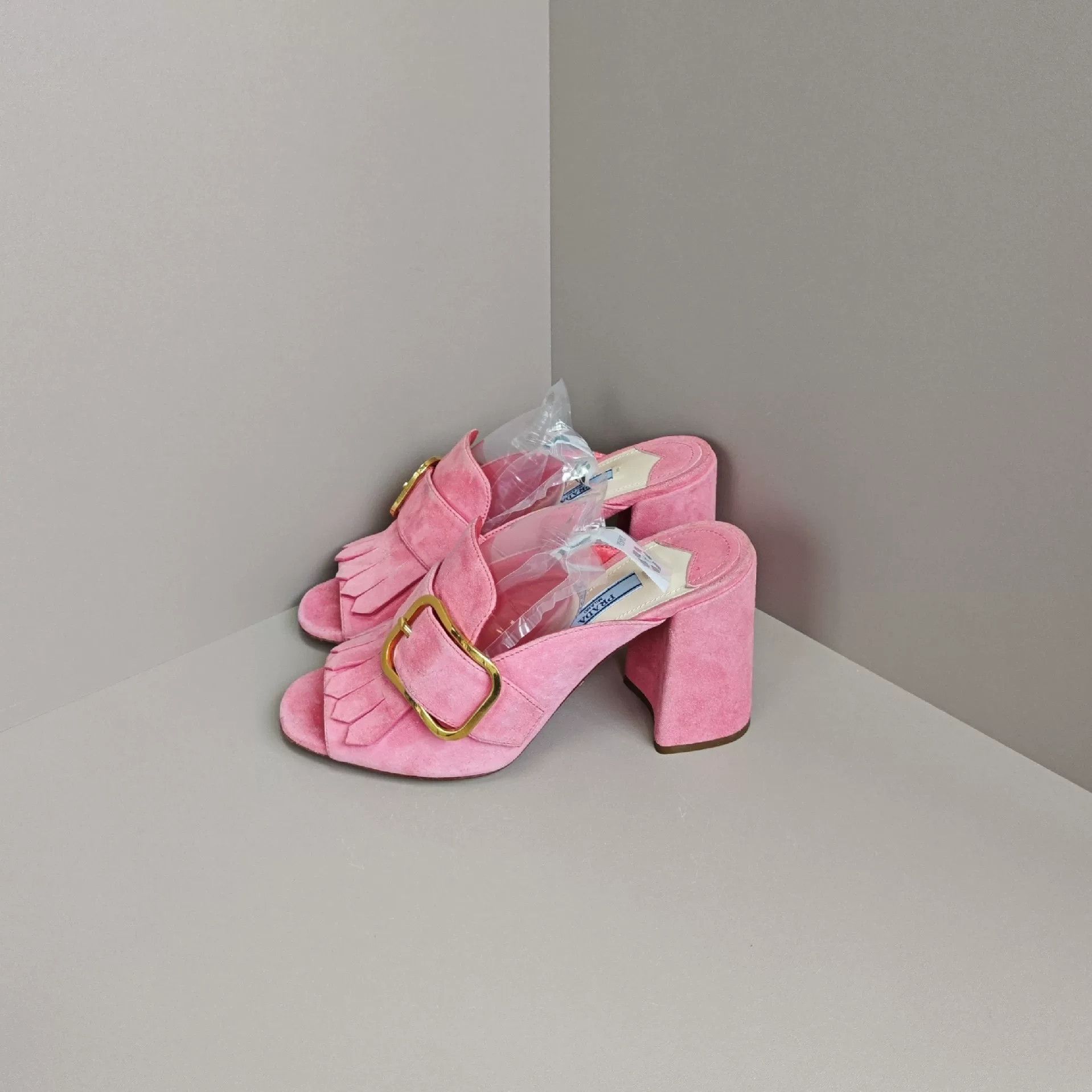 Prada Prada Gold Sandals us_6 Women Size US 6 / IT 36 - 1 Thumbnail