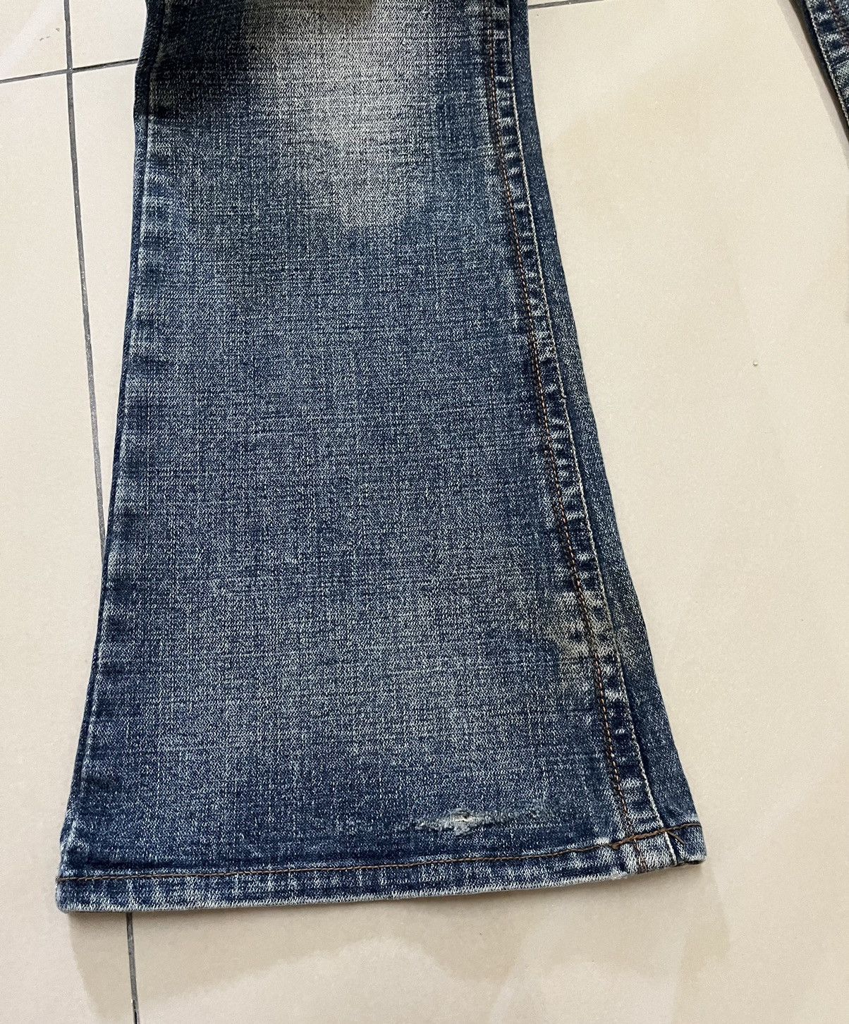 If Six Was Nine Flare Jeans Jessy Logan faded distressed low rise mud rusty Size US 30 / EU 46 - 4 Thumbnail