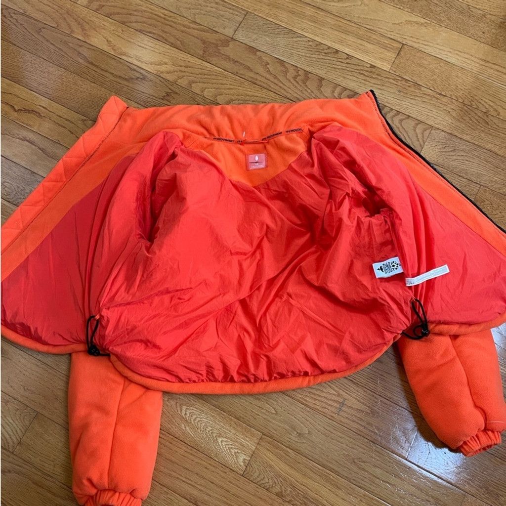 Free People FP MOVEMENT Free People Neon Orange Puffer Fleece Jacket L Size L / US 10 / IT 46 - 12 Thumbnail