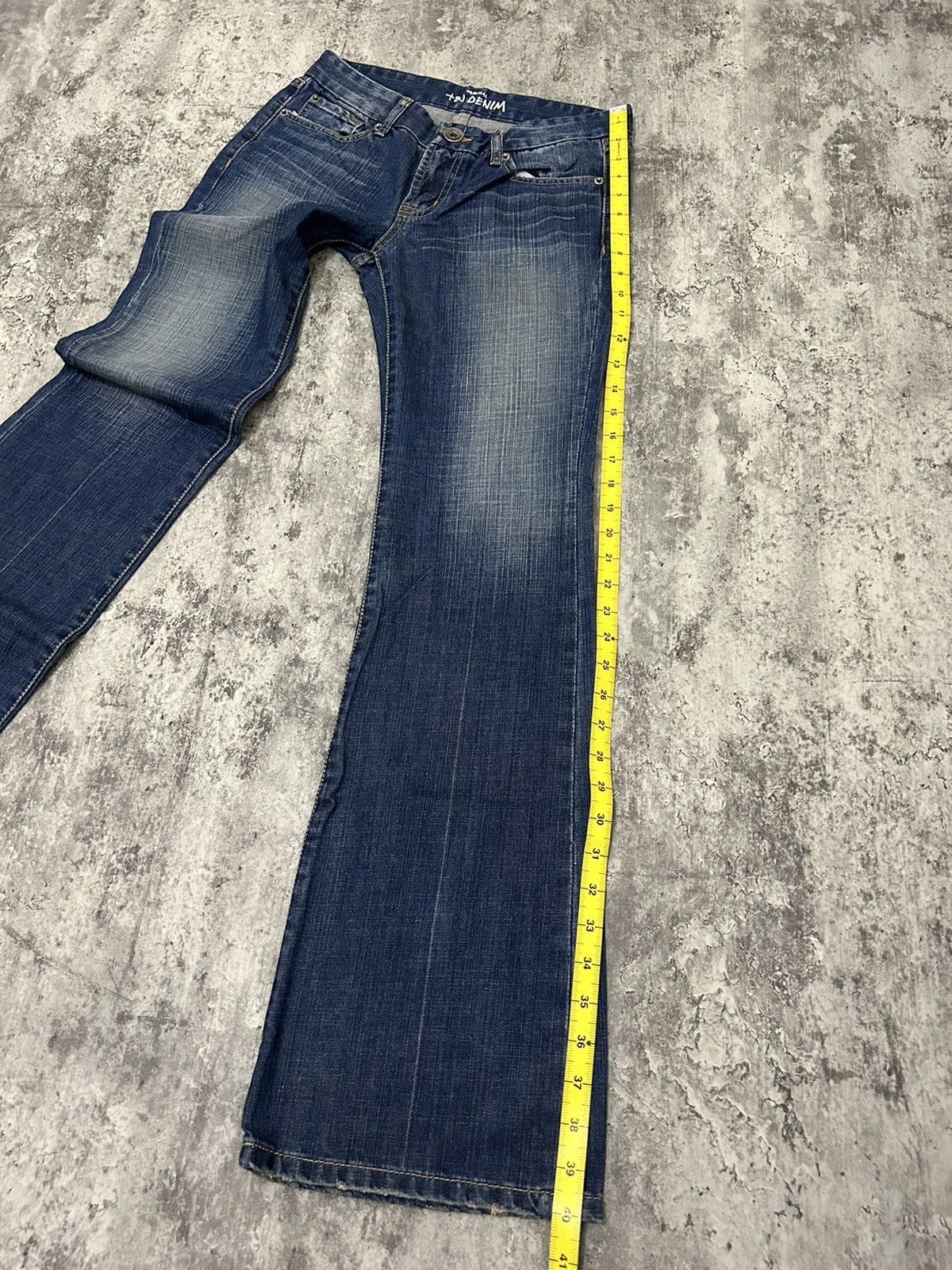 If Six Was Nine × Japanese Brand × Le Grande Bleu (L.G.B.) TBJ Denim Mud Wash Flare Pants Size US 29 - 15 Thumbnail
