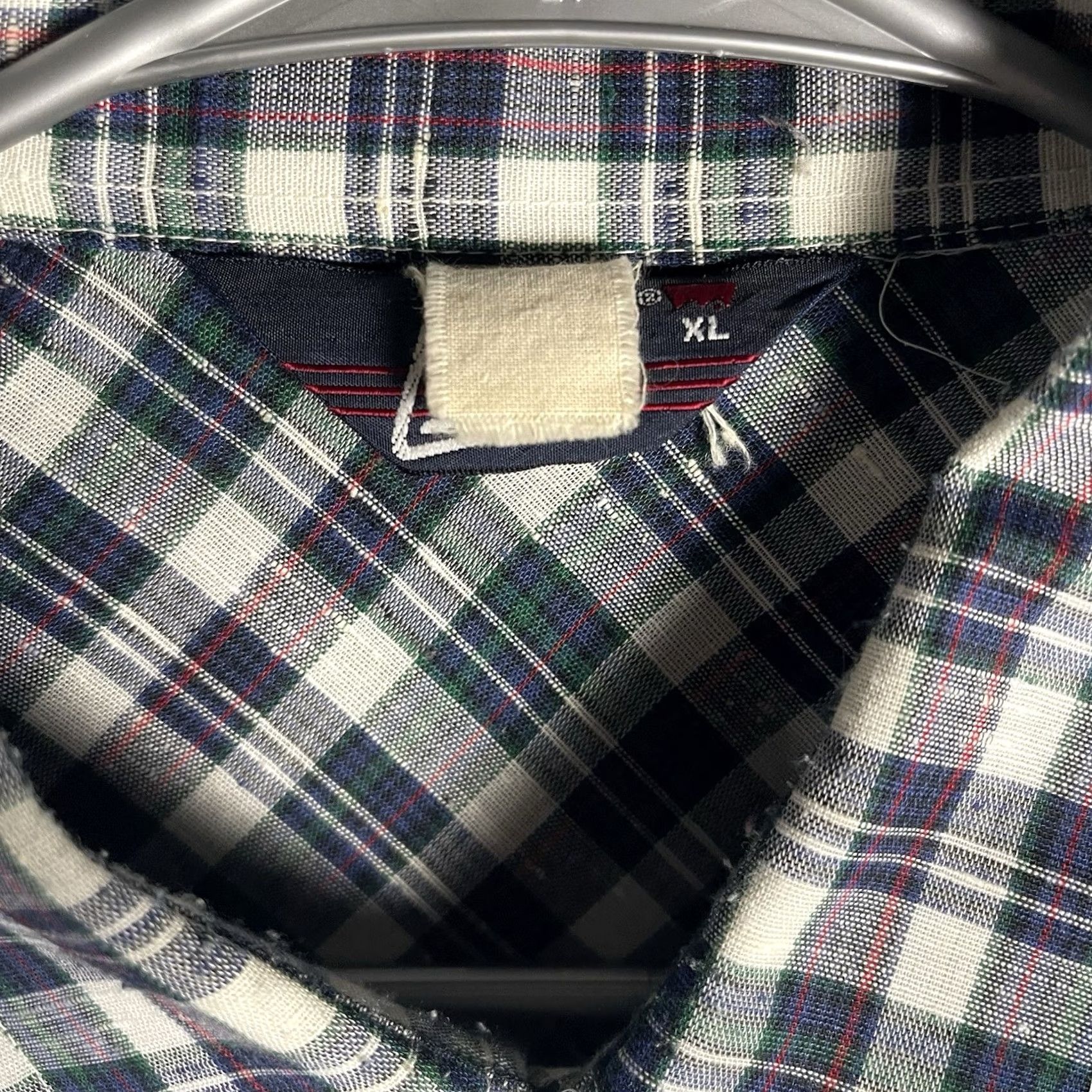 Levi's VINTAGE Levi's Shirt Western Pearl Snap Blue Plaid XL Men's Long Sleeve Button-Up Rockabilly 70s 80s Retro Western Size US XL / EU 56 / 4 - 4 Thumbnail
