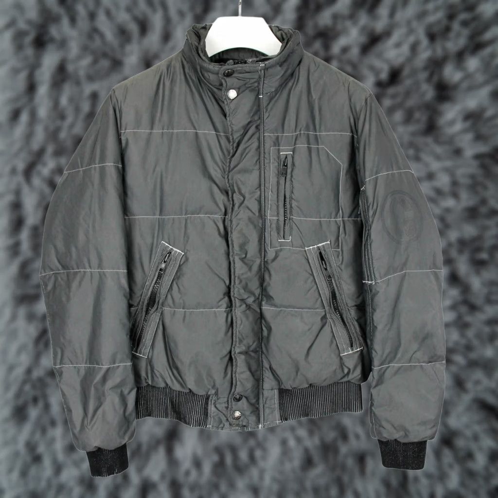 GAS GAS Pure Duck Down Jacket Men's LARGE Quilted Bomber Insulated Ribbed Trims Size US L / EU 52-54 / 3 - 1 Thumbnail