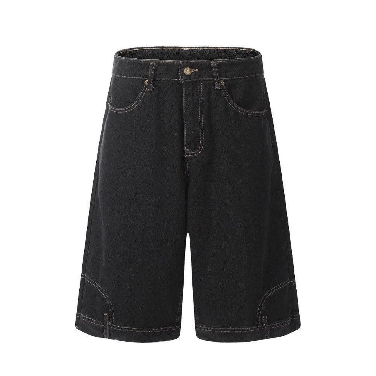 Inverted Baggy Denim Shorts