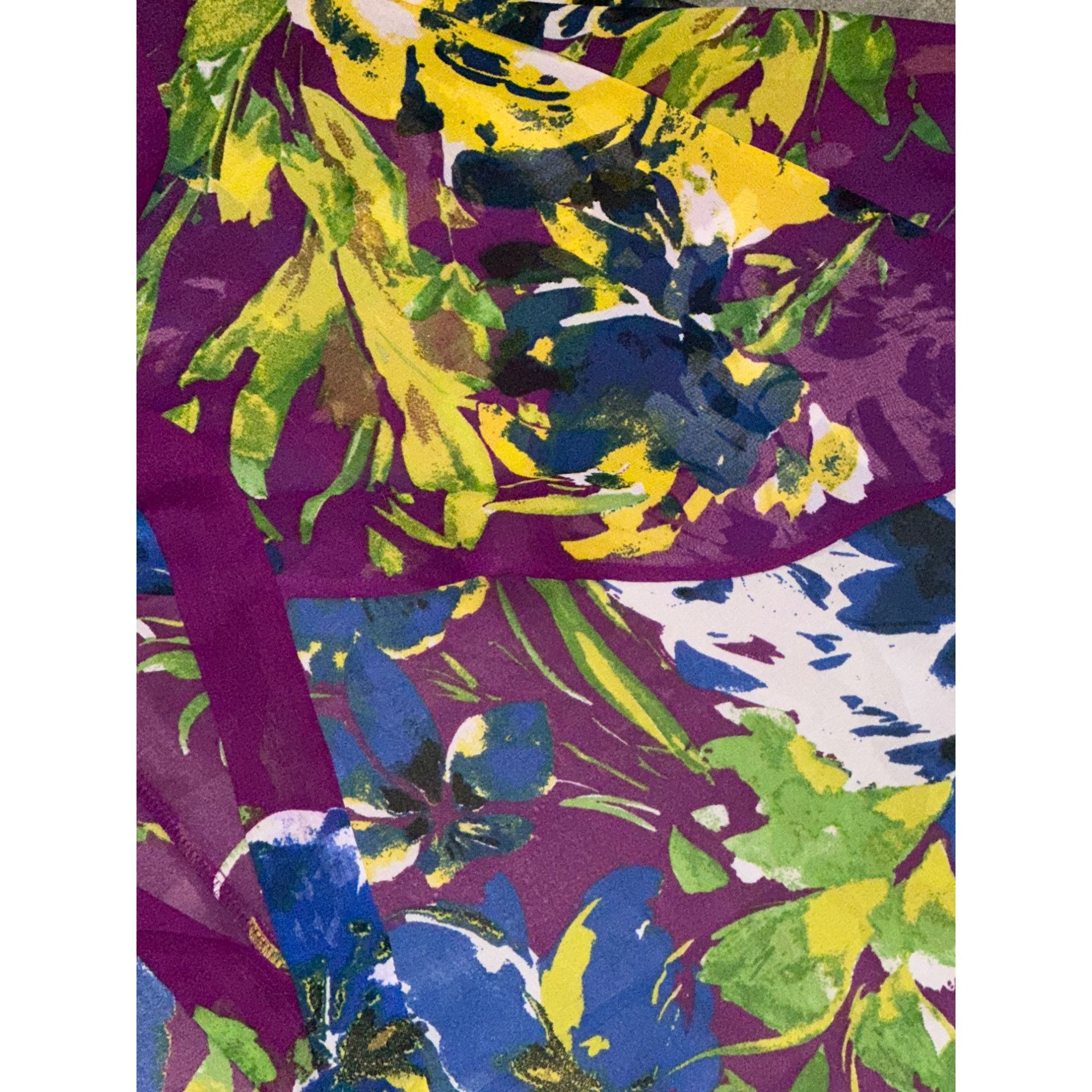 Other Ashley Stewart Size 14 Purple Sheer Floral Dress High Low He Size XL / US 12-14 / IT 48-50 - 13 Thumbnail