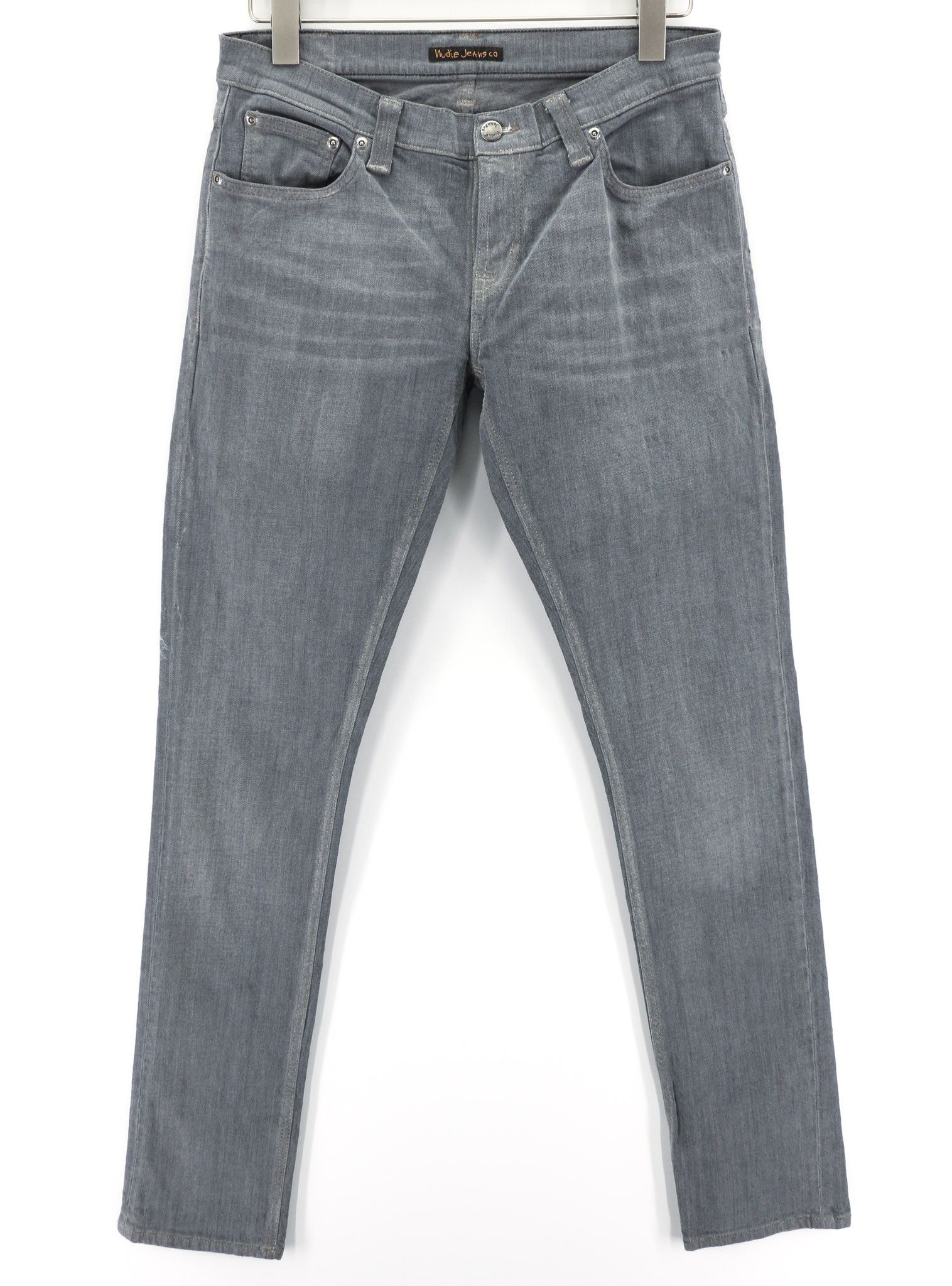 Nudie Jeans TIGHT LONG JOHN W31/L34 Organic Charcoal Denim Jeans 80677 Size US 31 - 1 Thumbnail