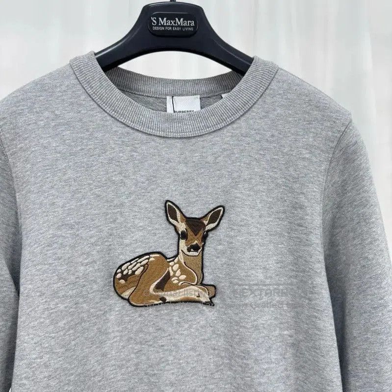 Burberry Burberry Gray Embroidered Logo Long Sleeve Sweatshirt. Size XS / US 0-2 / IT 36-38 - 3 Thumbnail