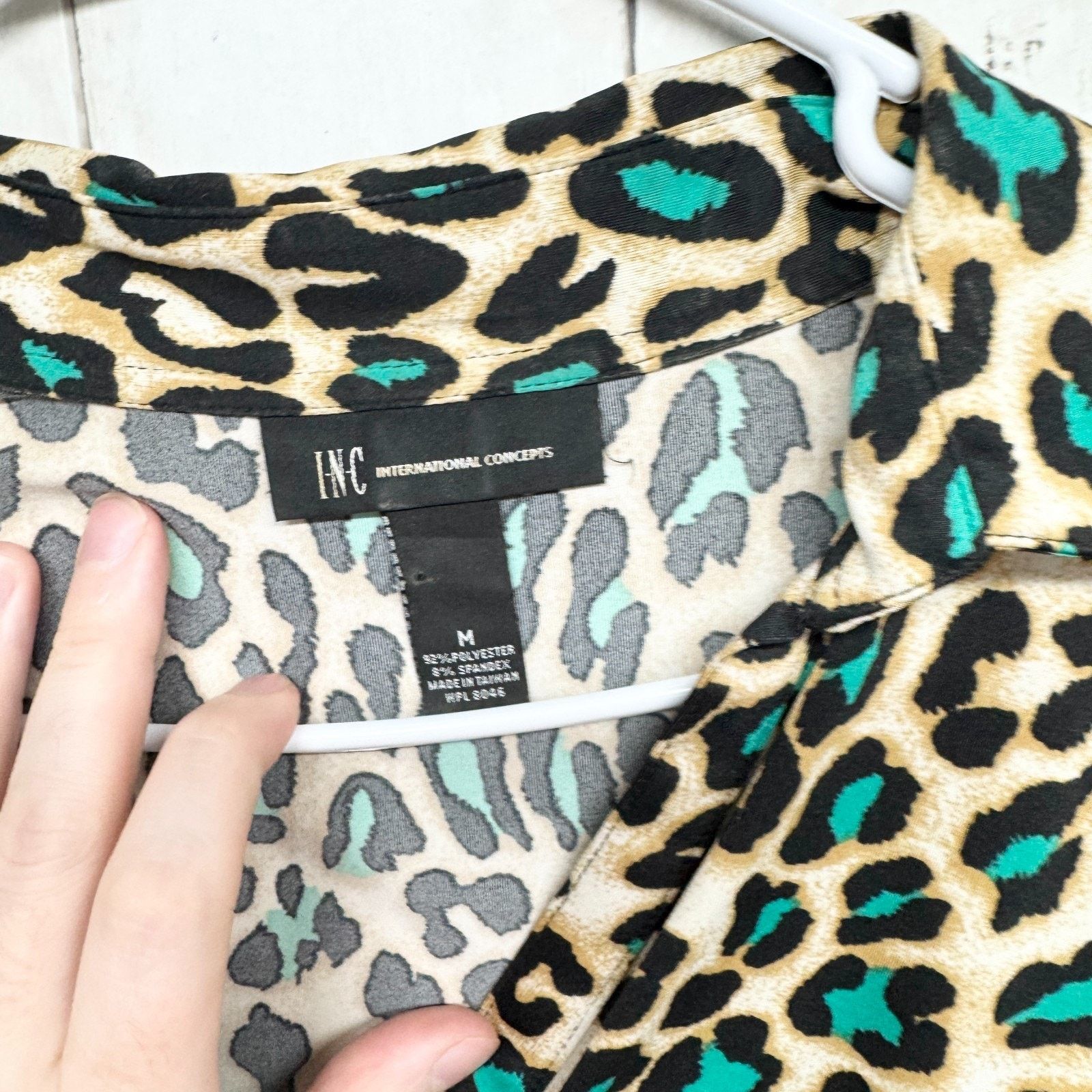 Other INC International Concepts Medium Cheetah Long Sleeve Button Size M / US 6-8 / IT 42-44 - 6 Thumbnail