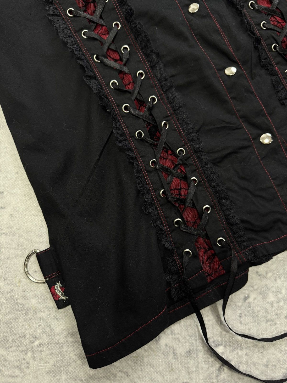 Vintage 🕸️🕷️AVANT-GARDE SEXY GHOTIC hard leather stuff shirt Rare Size L / US 10 / IT 46 - 7 Thumbnail