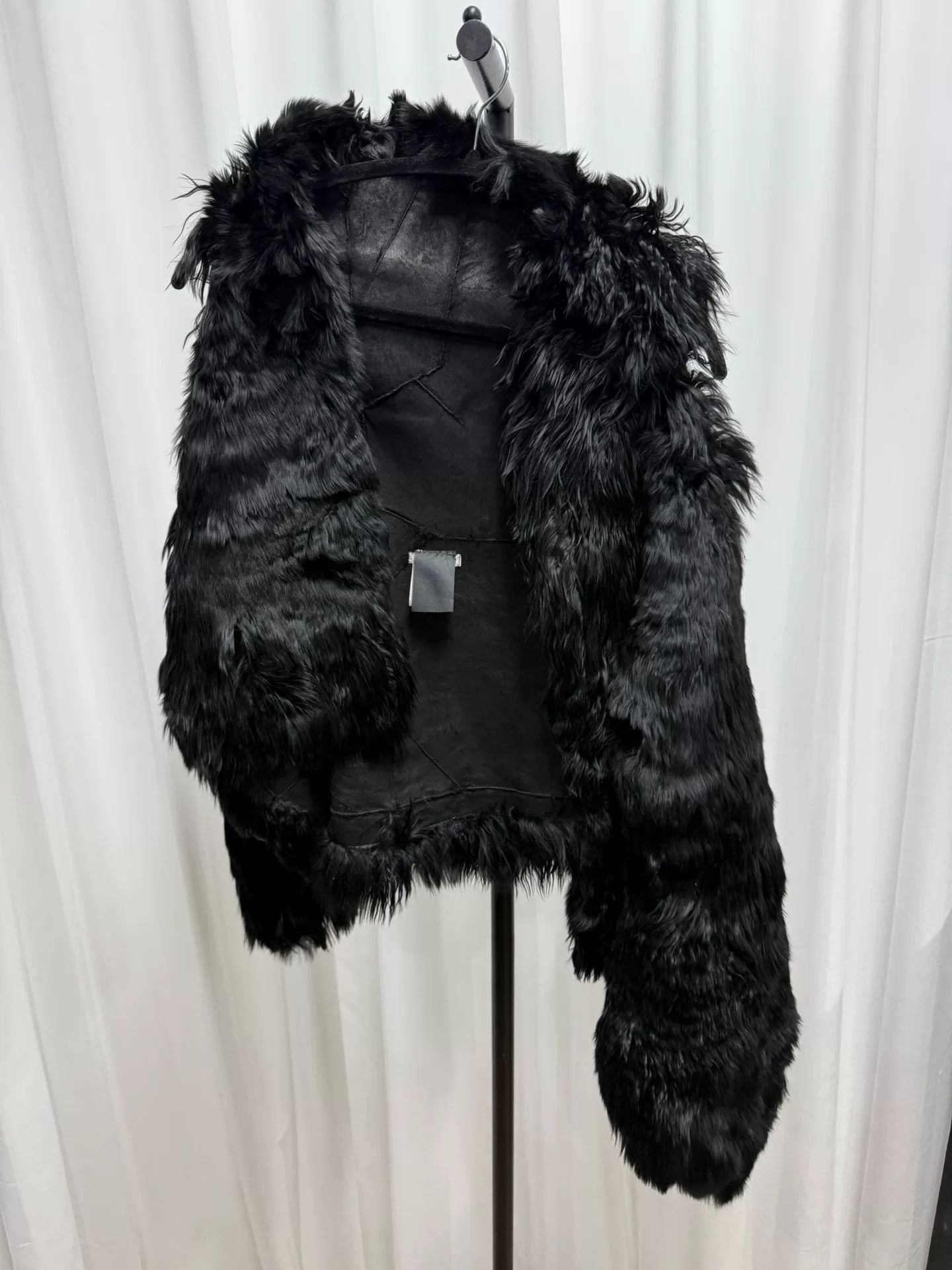 Ann Demeulemeester Black Fur Panel Vest Cape Size M / US 6-8 / IT 42-44 - 1 Thumbnail
