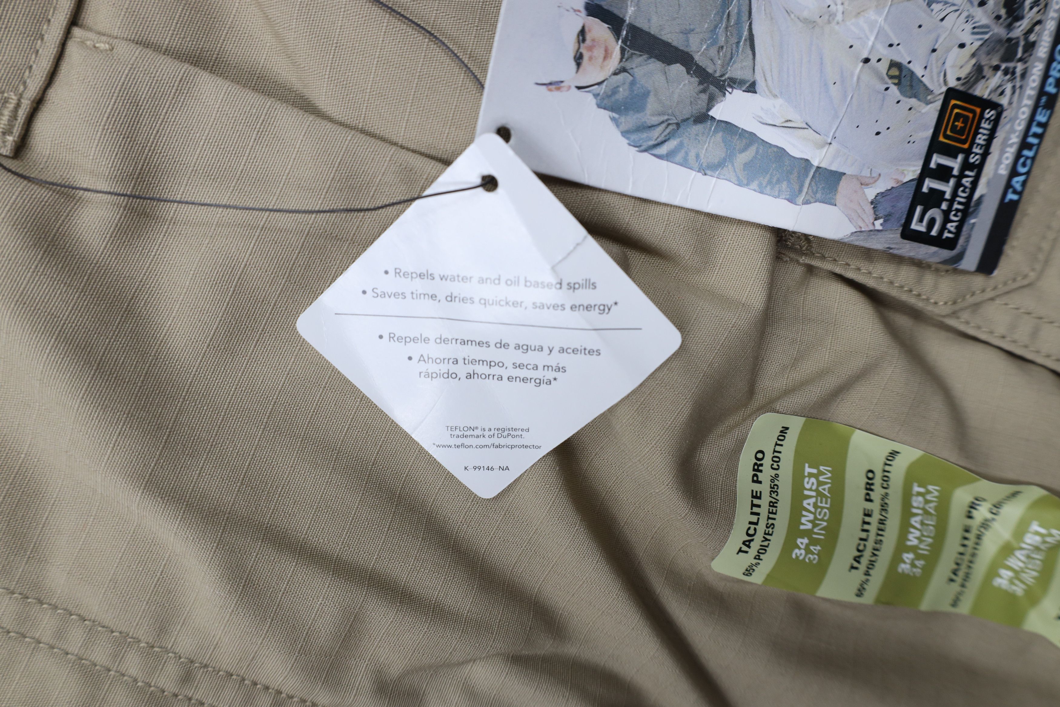 Vintage New 5.11 Tactical Series Taclite Pro Wide Leg Cargo Pants Size US 34 / EU 50 - 7 Thumbnail