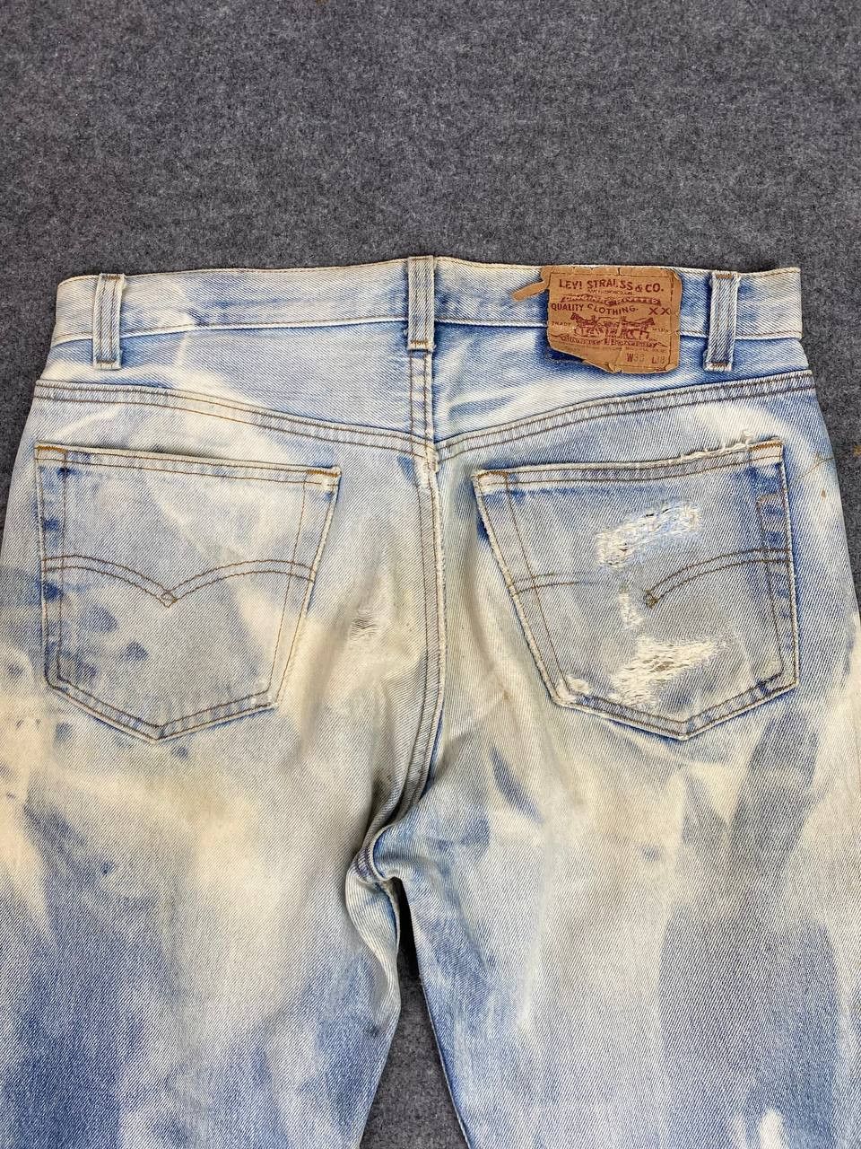 Levi's vintage levis 501 acid wash distressed denim nice design Size US 34 / EU 50 - 3 Thumbnail
